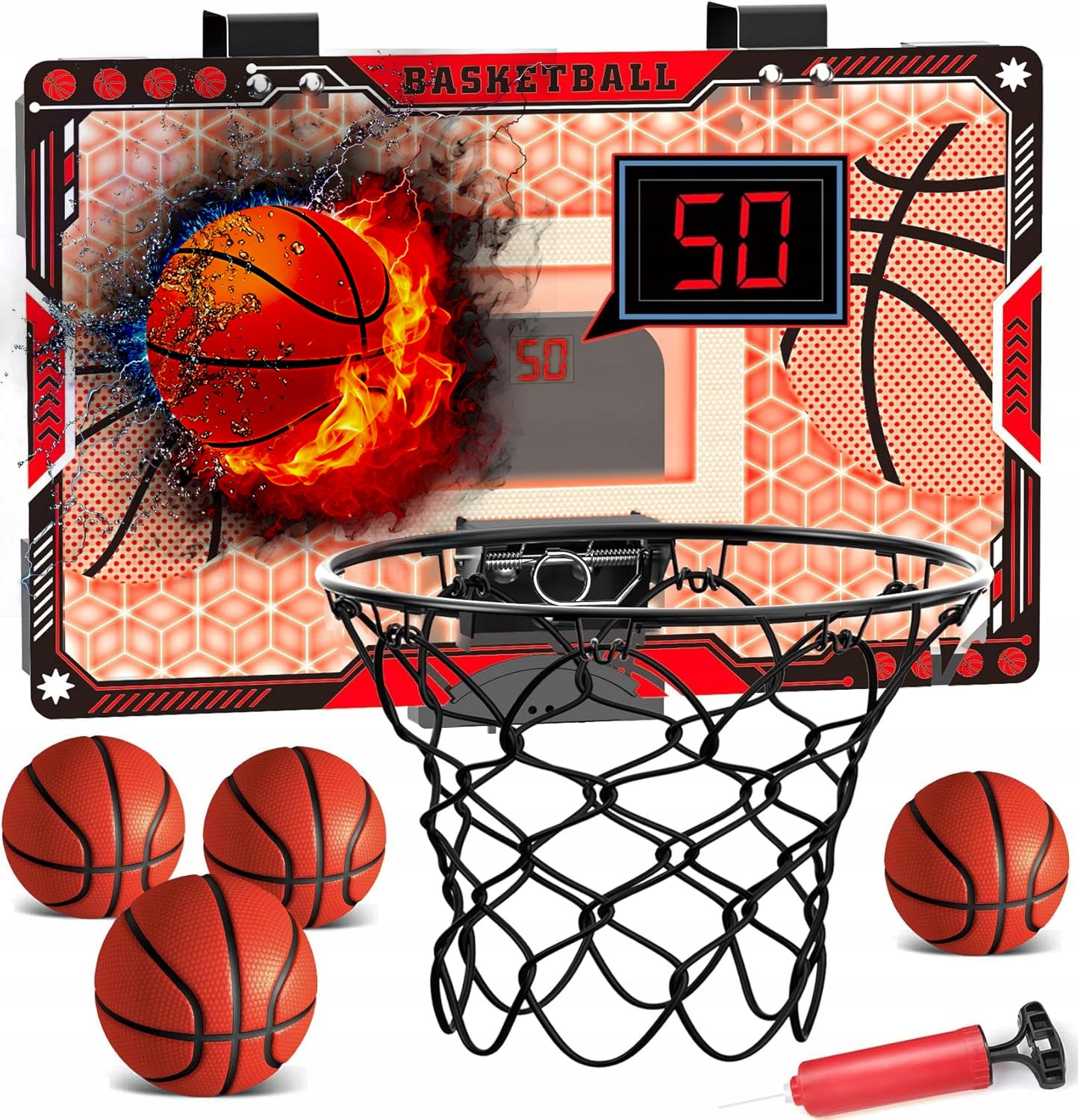 BASKETBALL BOARD BASKET INTERACTIVE LED KIDS COUNTING POINTS SOUND