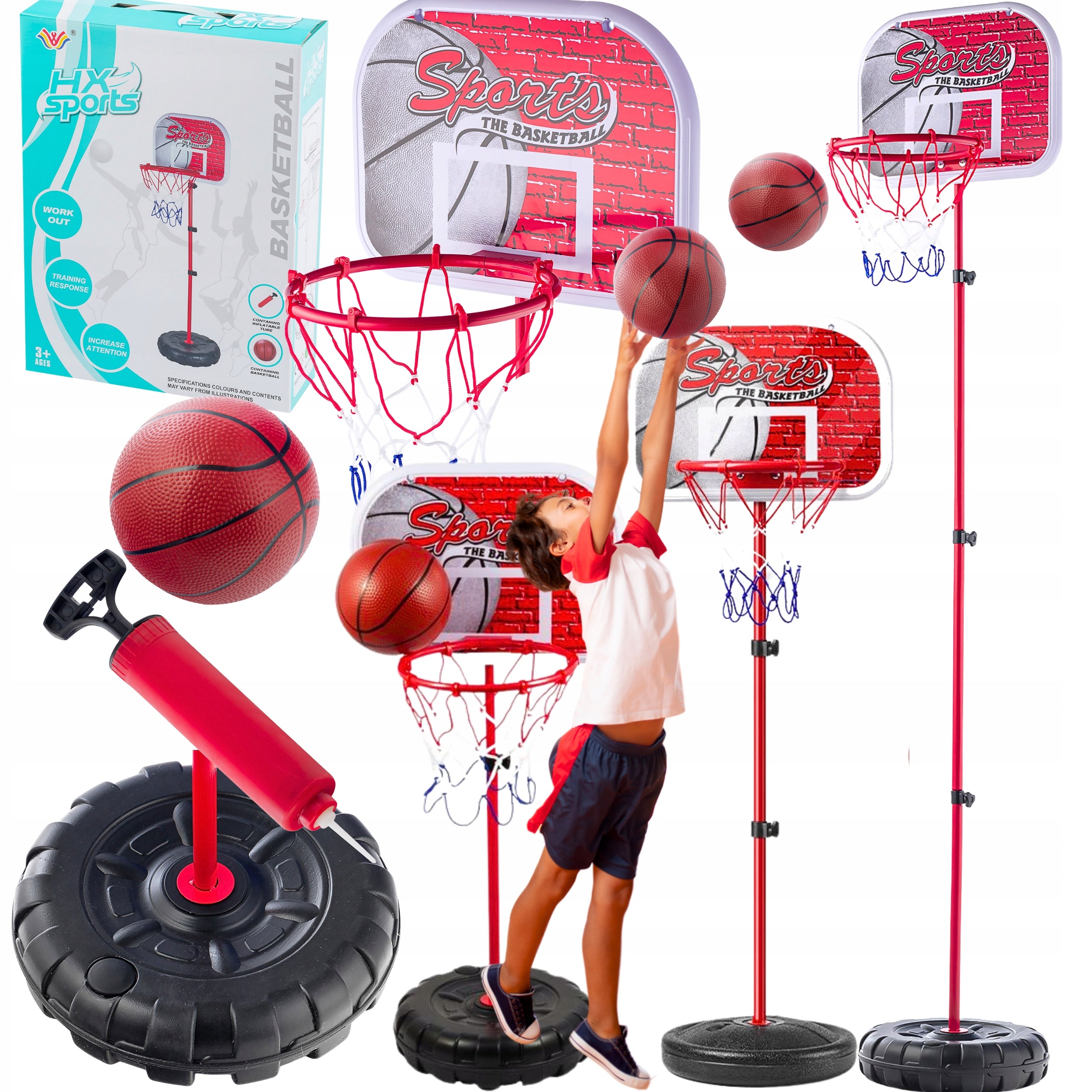 BASKETBALL FOR KIDS ADJUSTABLE BASKETBALL GAME SET + akcesoria HIT Manufacturer code 777-441