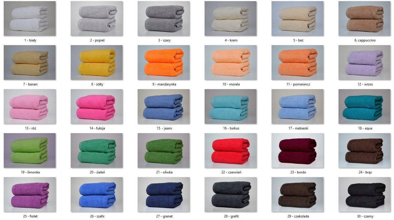BATH TOWEL PREMIUM 70x140 30COLORS 500GRAM Manufacturer code RĘCZNIK FROTTE 70x140 30KOLORÓW 500GRAM