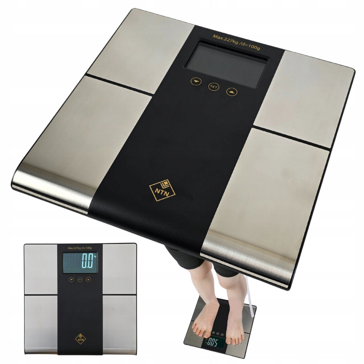 BATHROOM ELECTRONIC SCALE INTELLIGENT BODY FAT MEASUREMENT 227 KG