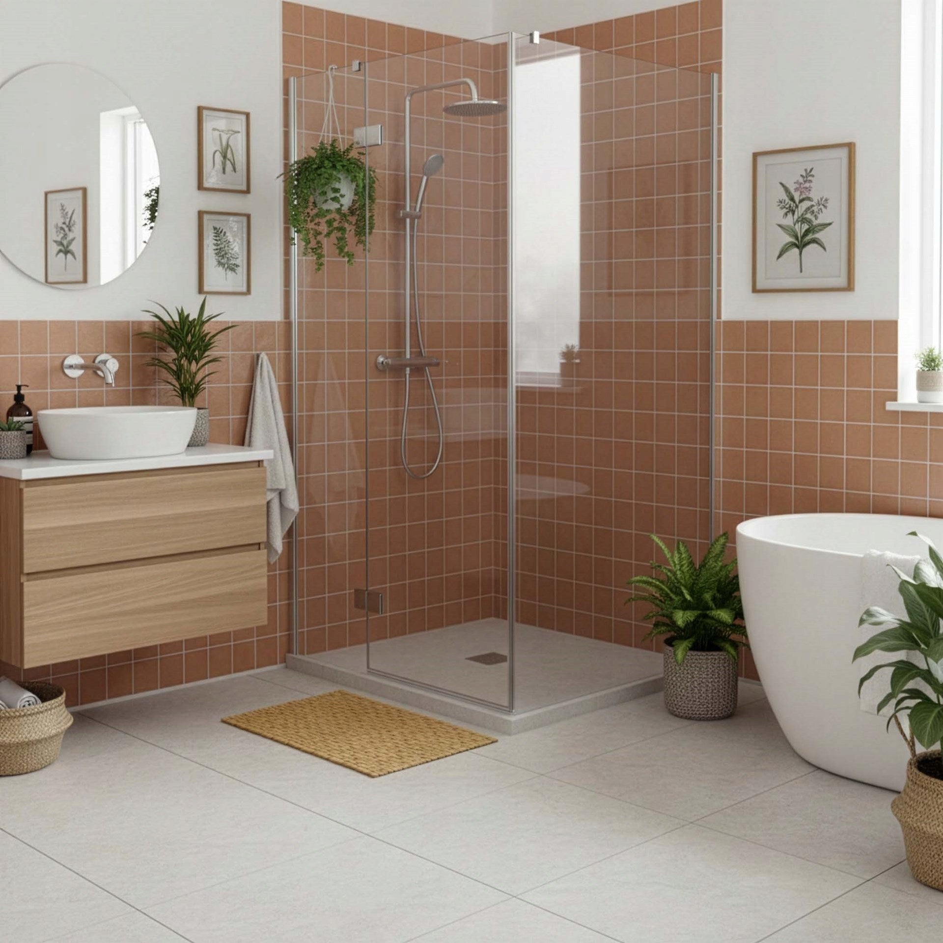 BATHROOM MAT BAMBOO RUG NON-SLIP QUICK-DRYING 50x80cm LARGE Length 80 cm