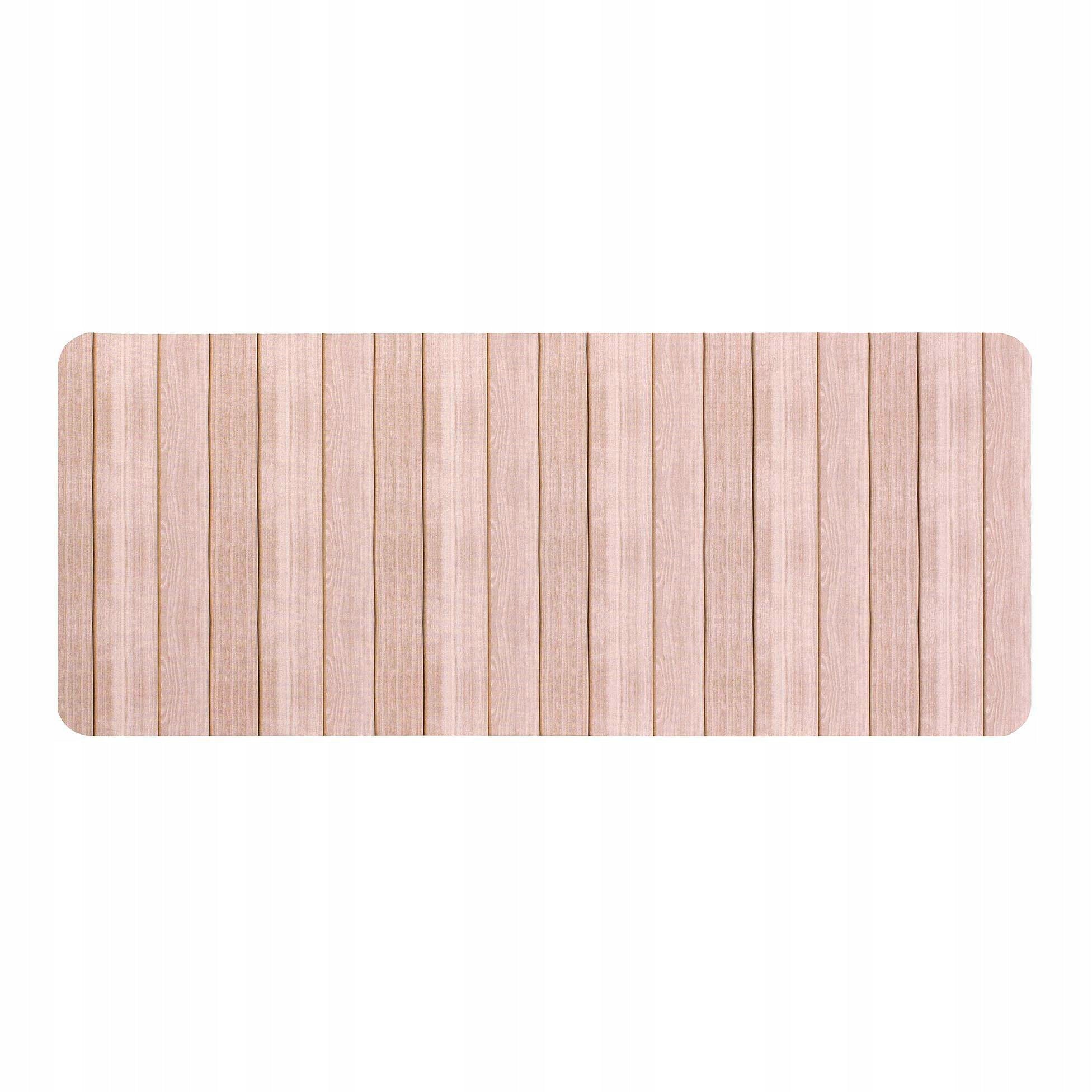 BATHROOM MAT BEIGE OBLONG RUG WITH ABSORBENT PATTERN 50 X 120 CM Product width 50 cm