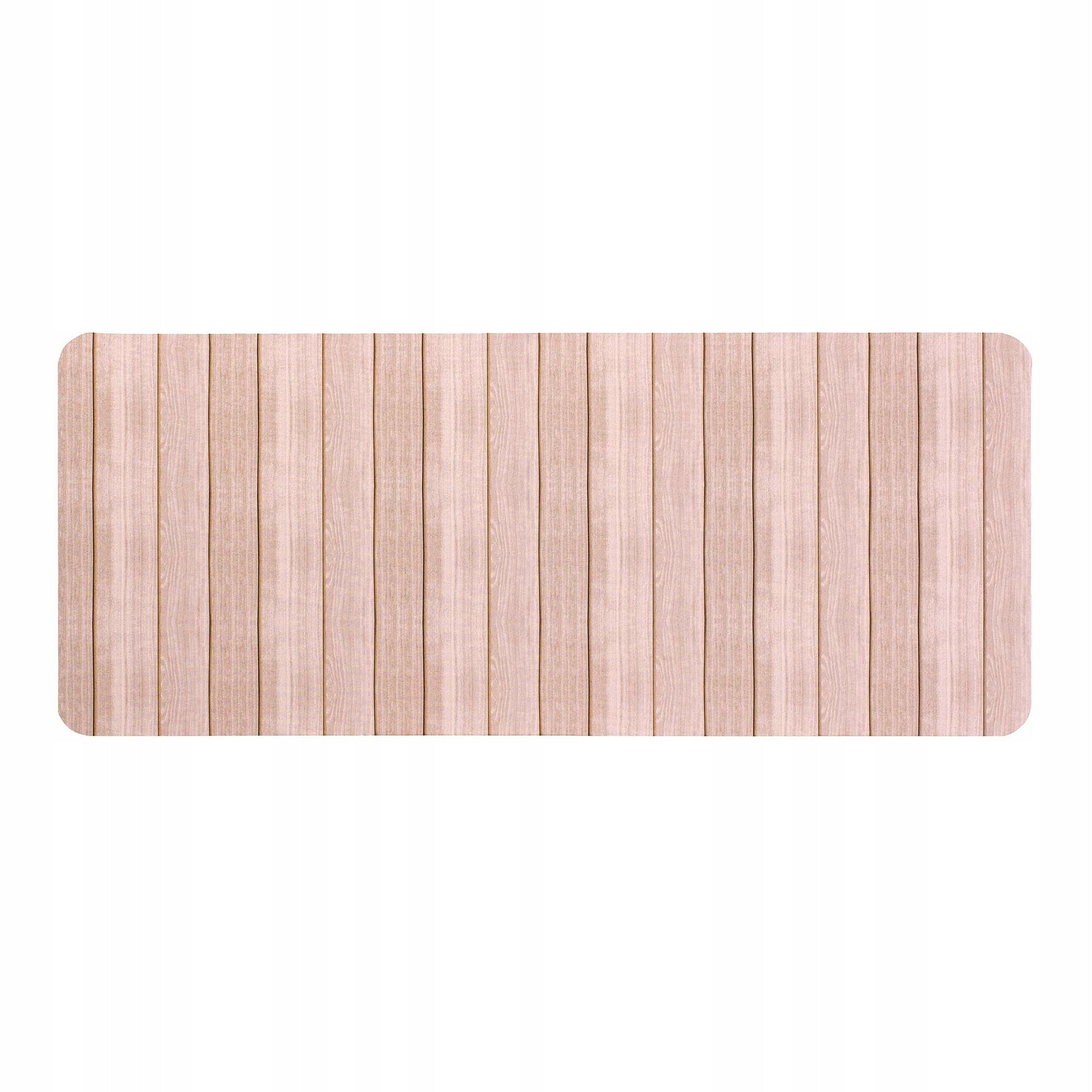 BATHROOM MAT BEIGE OBLONG RUG WITH ABSORBENT PATTERN 50 X 120 CM