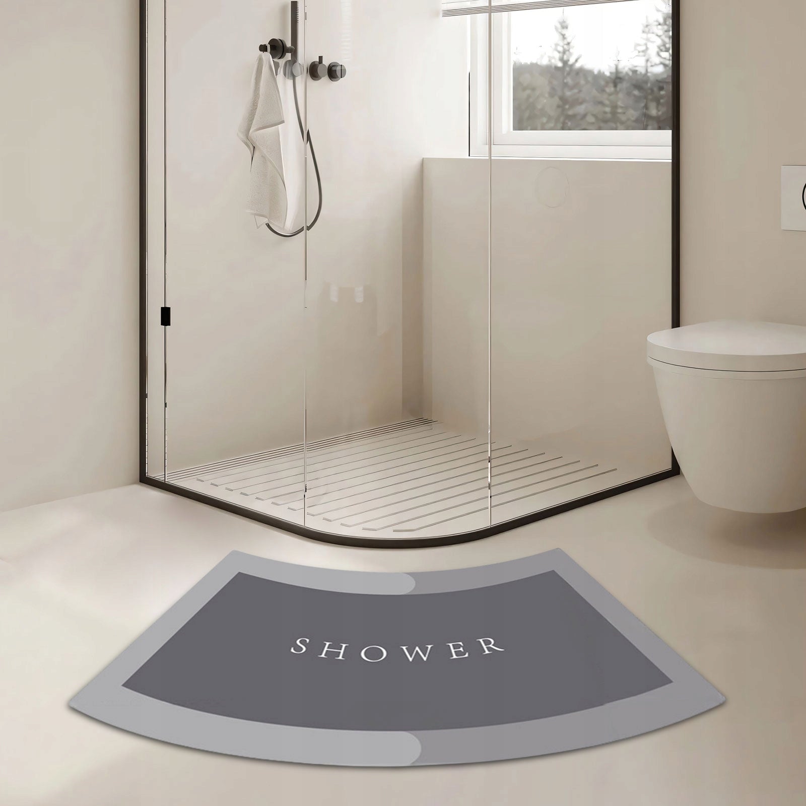 BATHROOM MAT NON-SLIP QUICK-DRYING BATHROOM RUG 45x100CM Length 100 cm