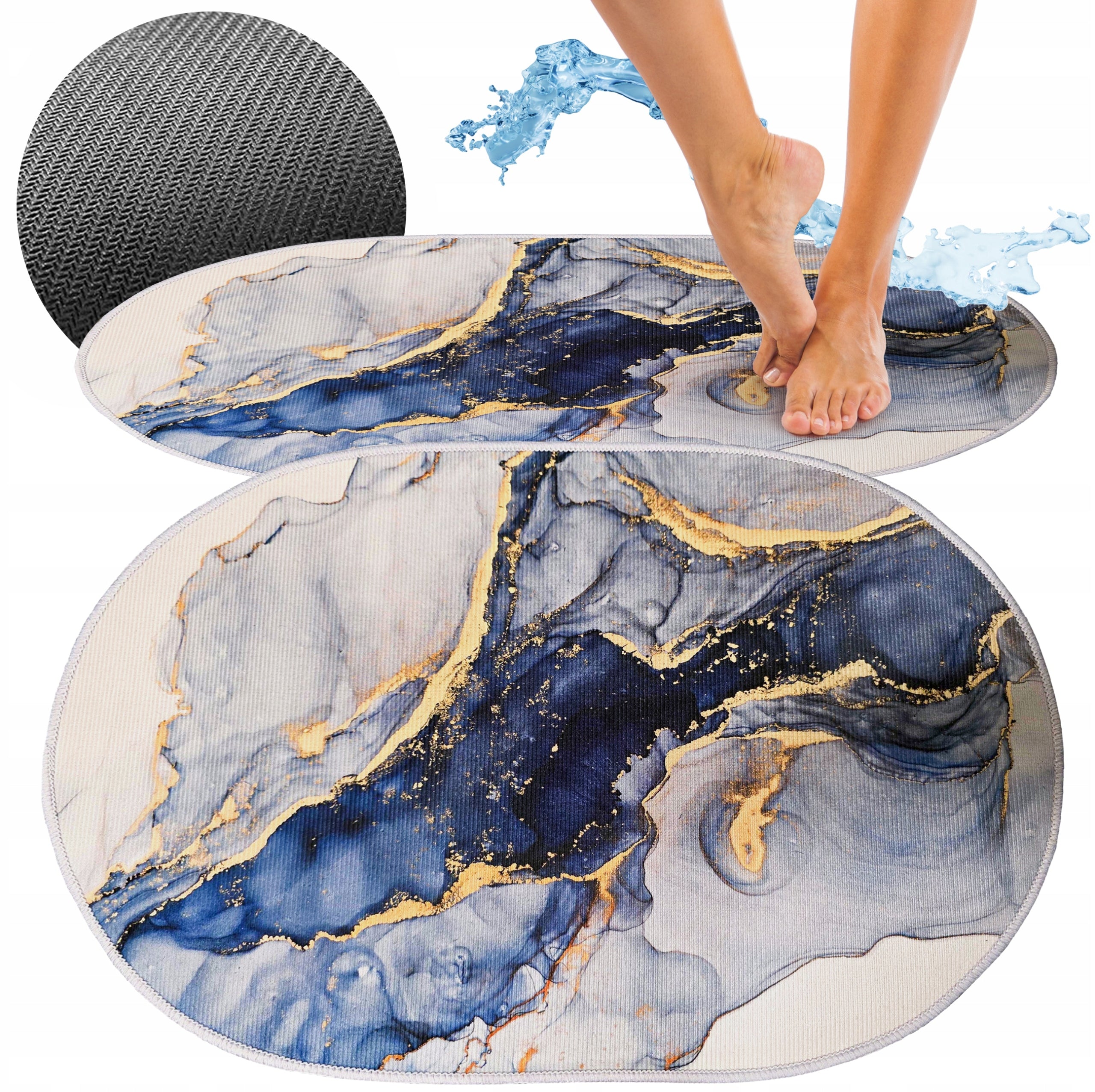 BATHROOM MAT QUICK-DRYING ABSORBENT NON-SLIP RUG soft 40x60cm