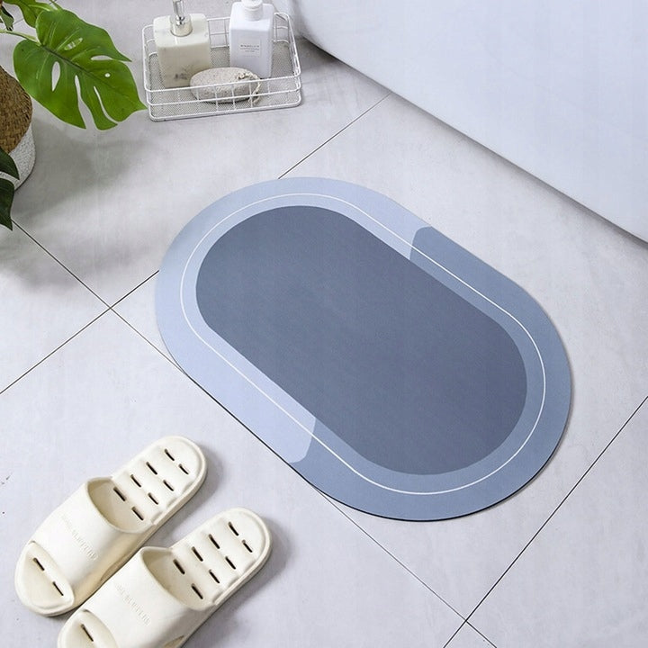BATHROOM MAT QUICK DRYING ABSORBENT OVAL RUG Packaging status original
