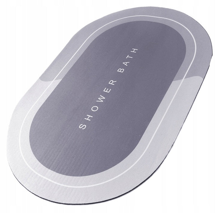 BATHROOM MAT QUICK DRYING ABSORBENT OVAL RUG