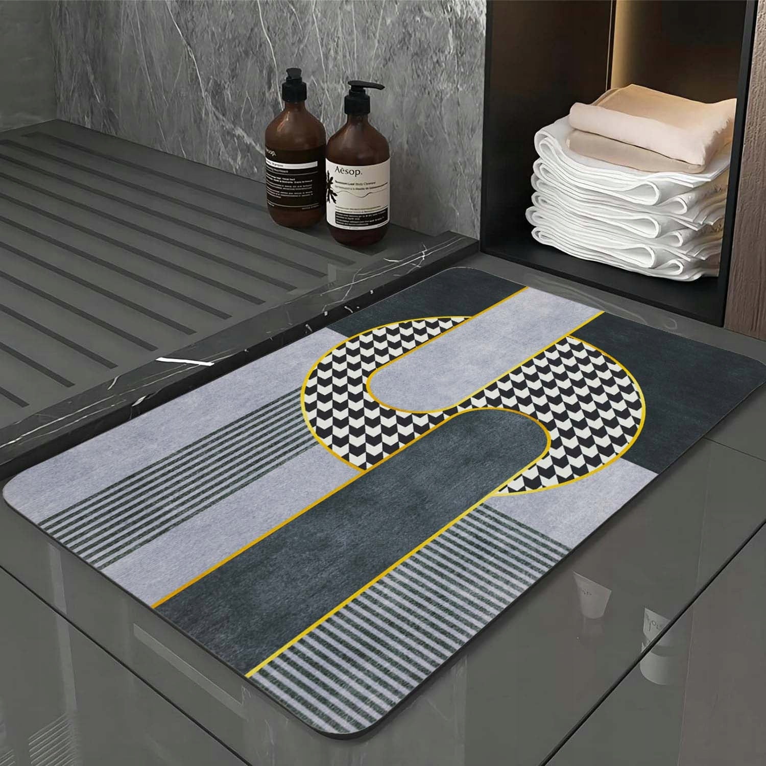 BATHROOM MAT QUICK-DRYING BATHROOM RUG 50X80 cm Brand ELSIMONE CARPET