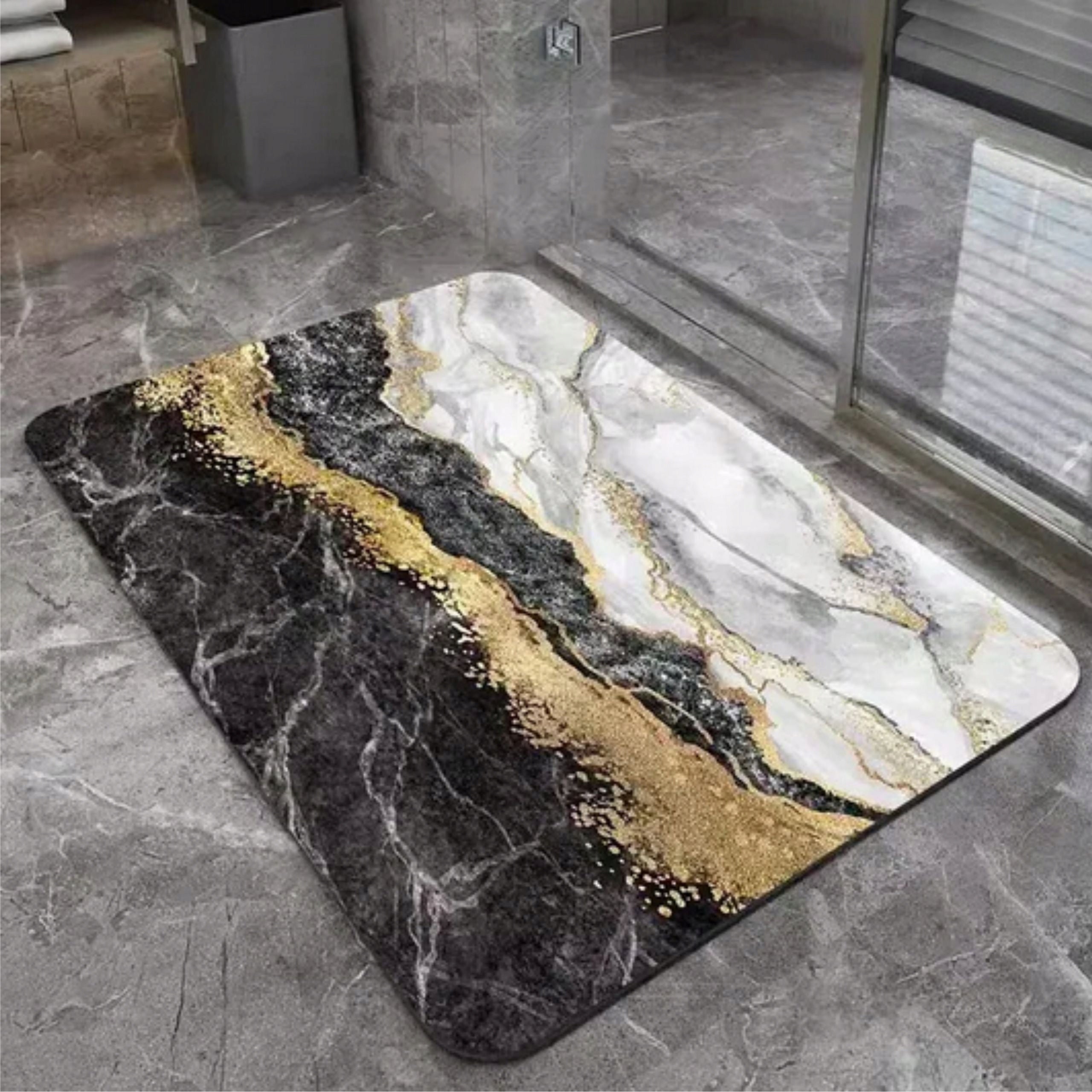 BATHROOM MAT QUICK-DRYING BATHROOM RUG NON-SLIP 80x50 Brand no brand