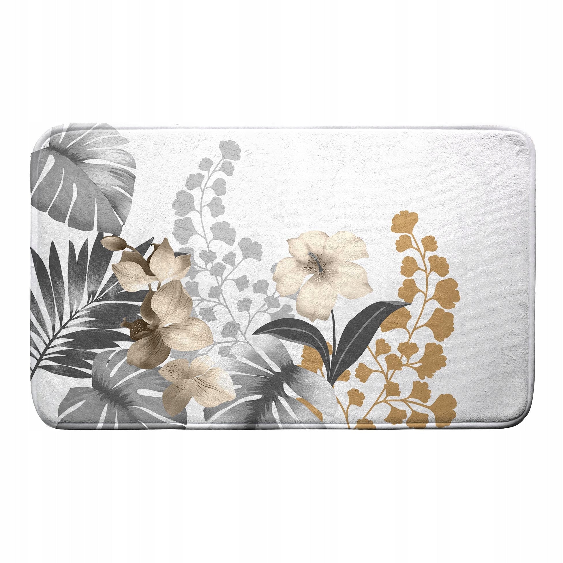 BATHROOM MAT RECTANGULAR BATHROOM RUG FOR BATHROOM 45 x 75 FLOWERS