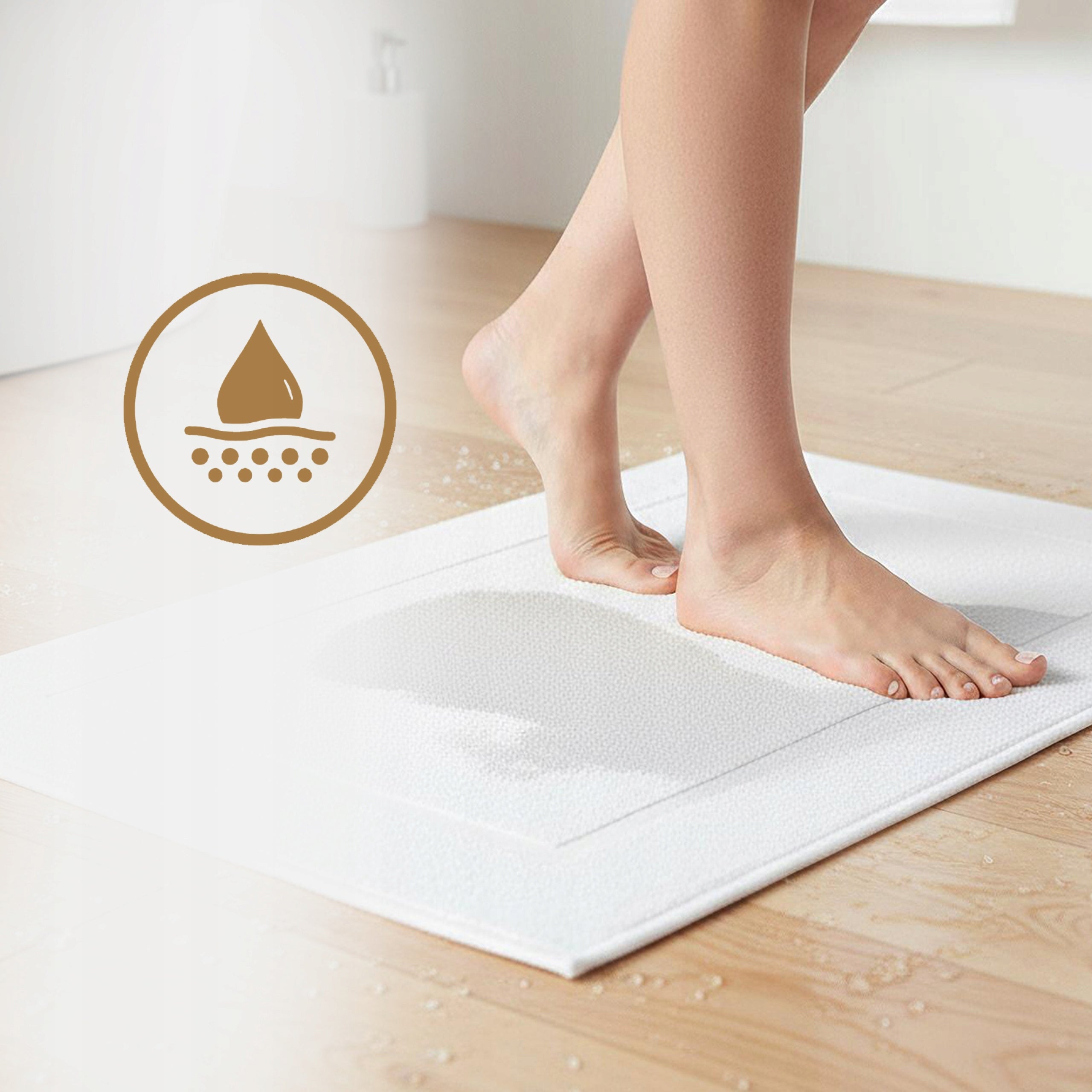 BATHROOM MAT Rug Hotel Foot Absorbent Smooth 50x80cm Product width 50 cm