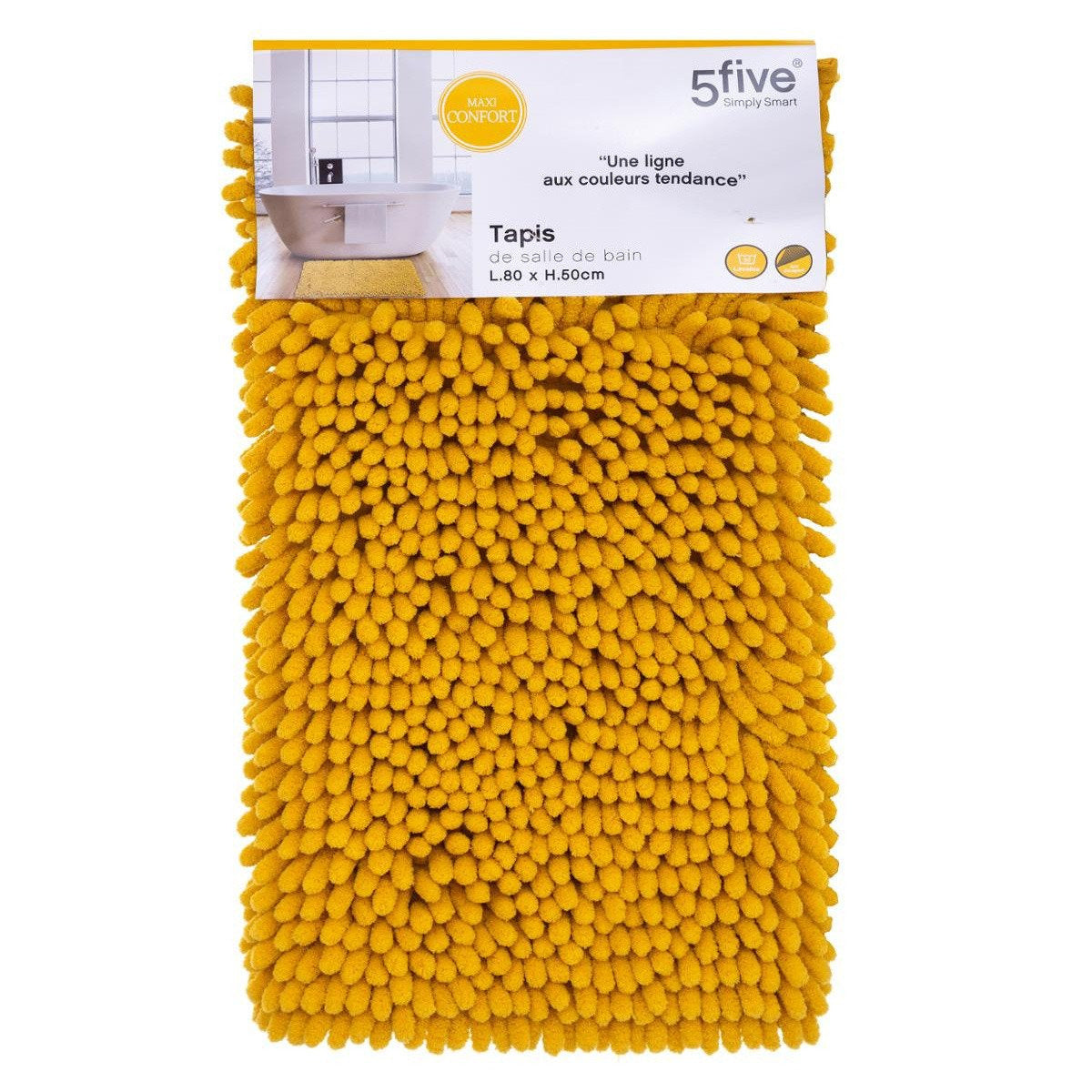 BATHROOM MAT SOFT ABSORBENT MAXI 50x80 yellow Thickness 3 mm