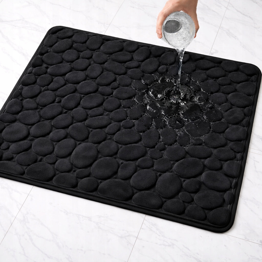 BATHROOM MAT SOFT QUICK-DRYING BLACK NON-SLIP RUG 40x60CM Manufacturer code KX3245