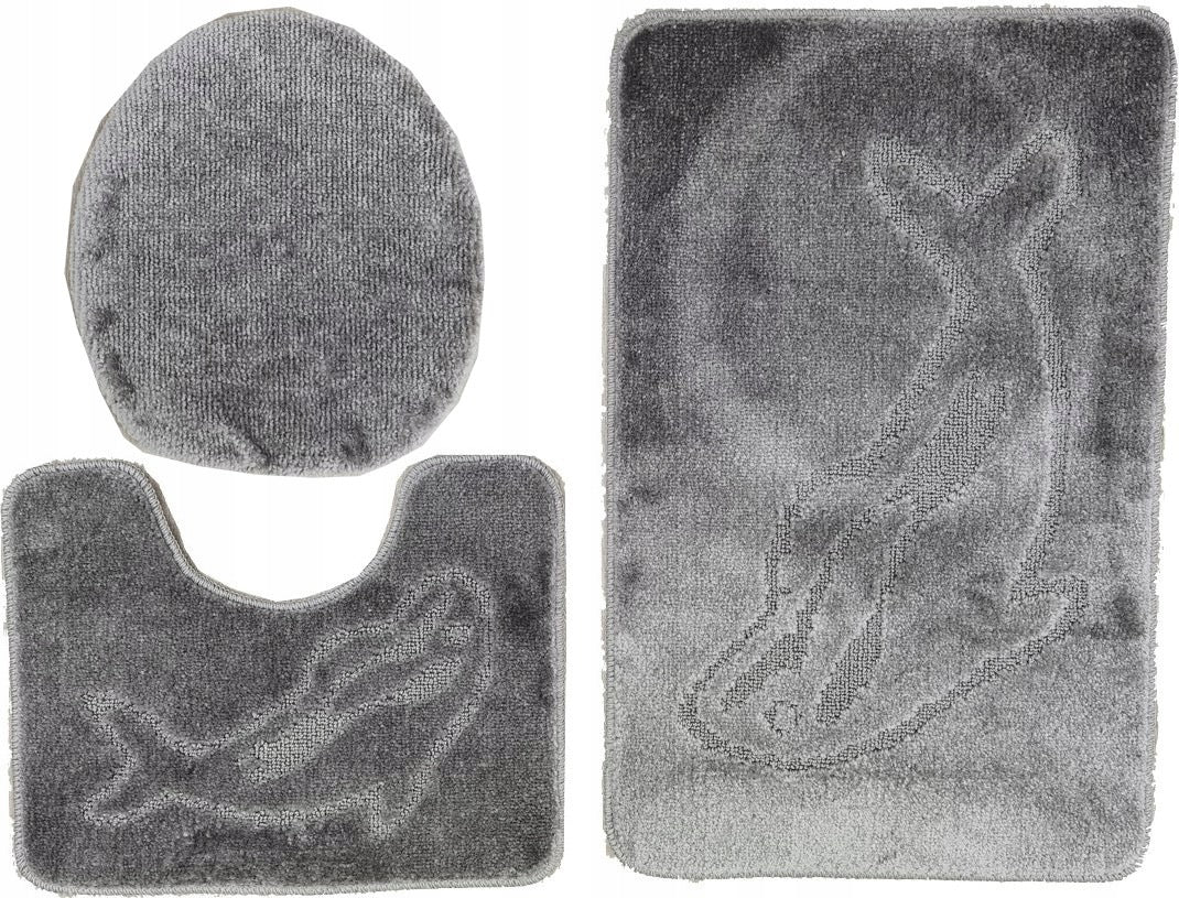 BATHROOM MATS 3 EL. ANTI-SLIP THICK 24H