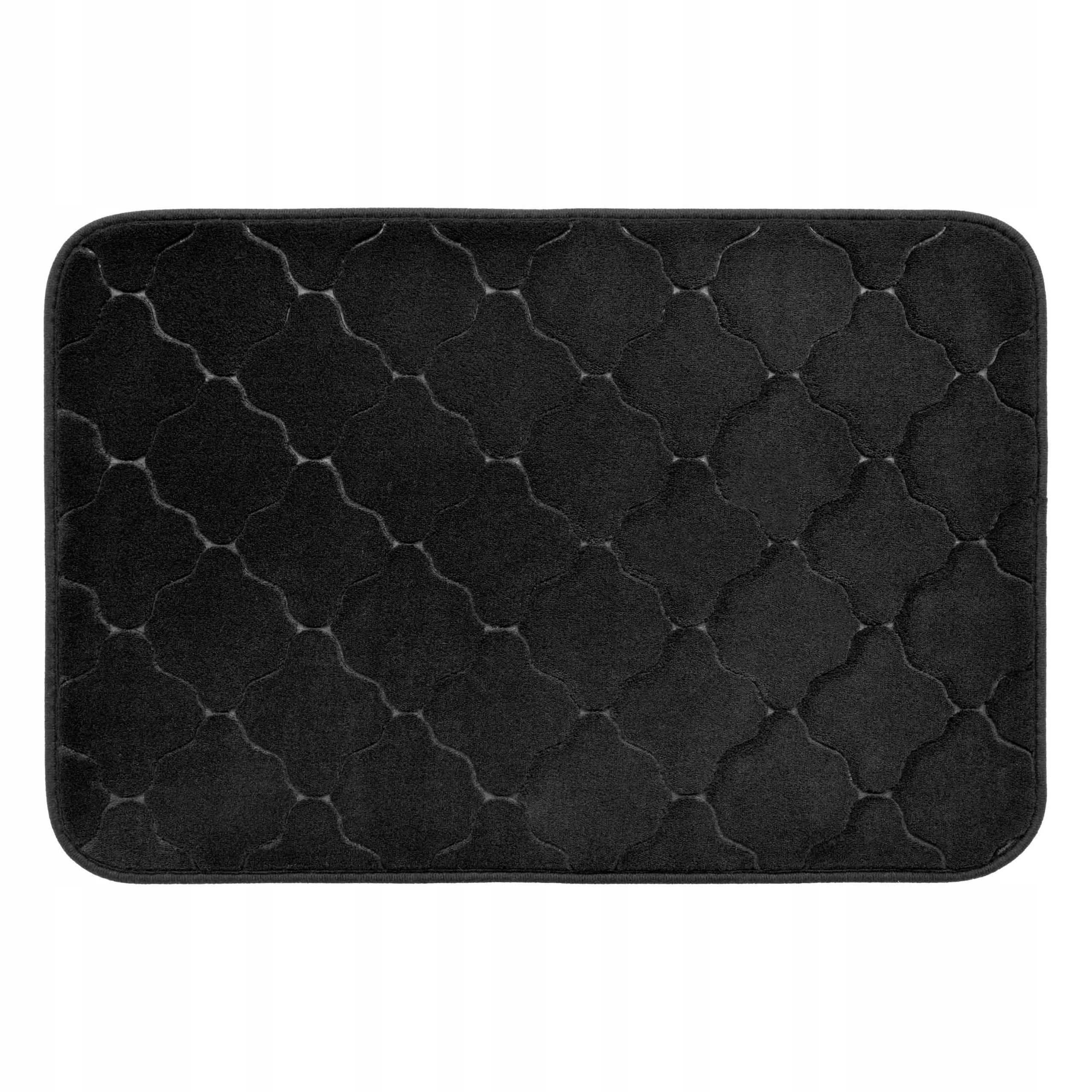 BATHROOM RUG 40x60 CM MODERN PATTERN BLACK SOFT NON-SLIP Packaging status original
