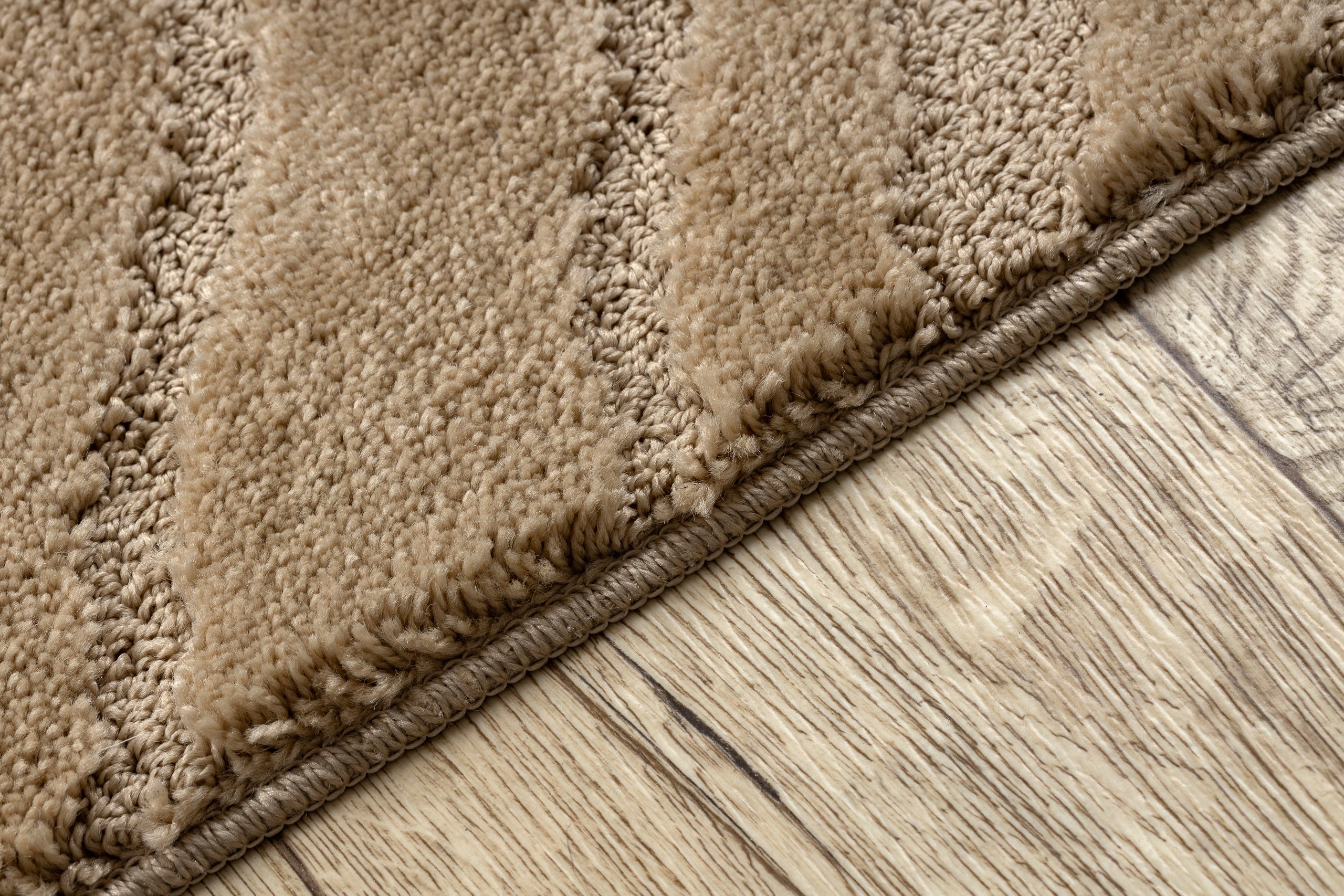 BATHROOM RUG 50x80 WAVES beige NON-SLIP SOFT #KPL302 Thickness 25 mm