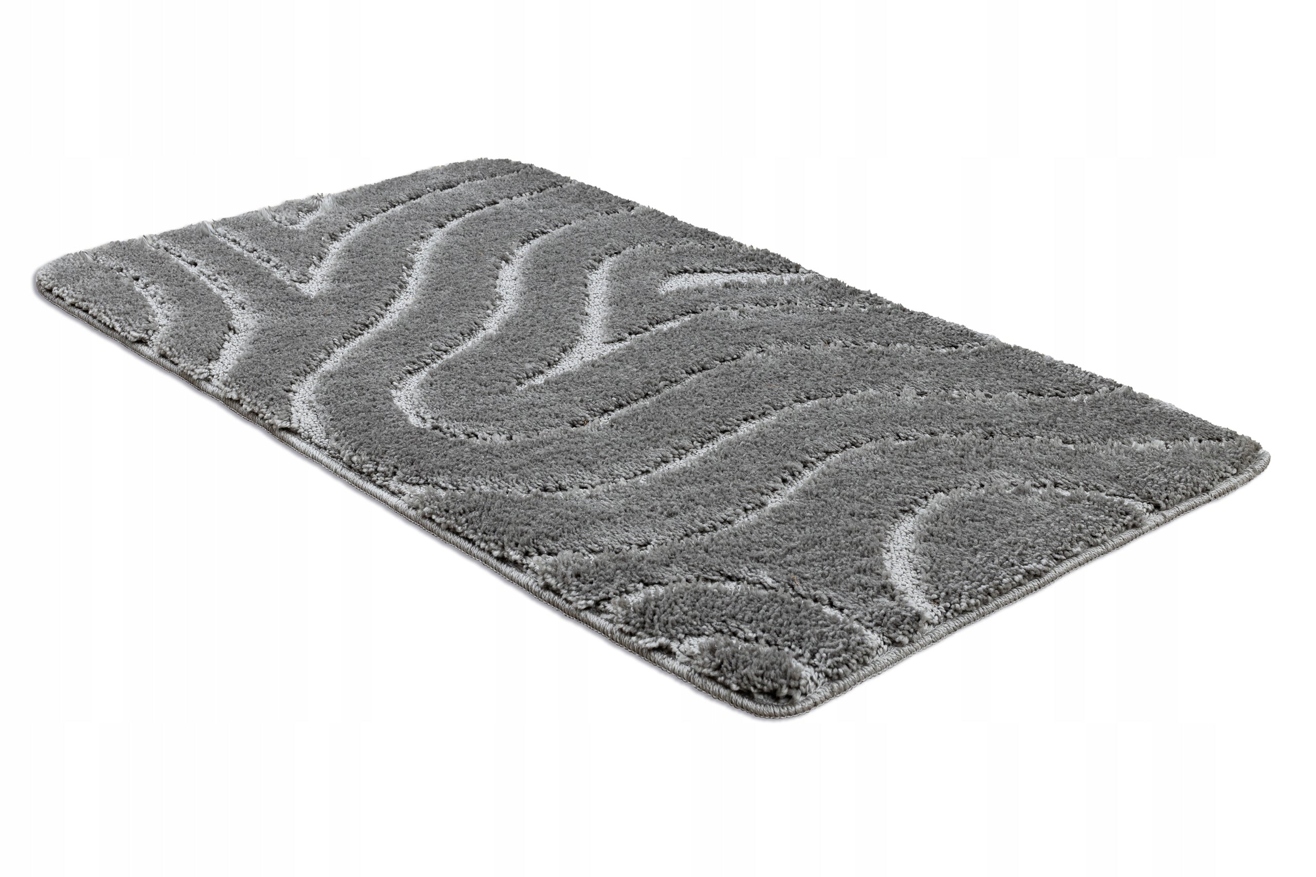 BATHROOM RUG 50x80 WAVES grey NON-SLIP SOFT #KPL253 Manufacturer code KPL253
