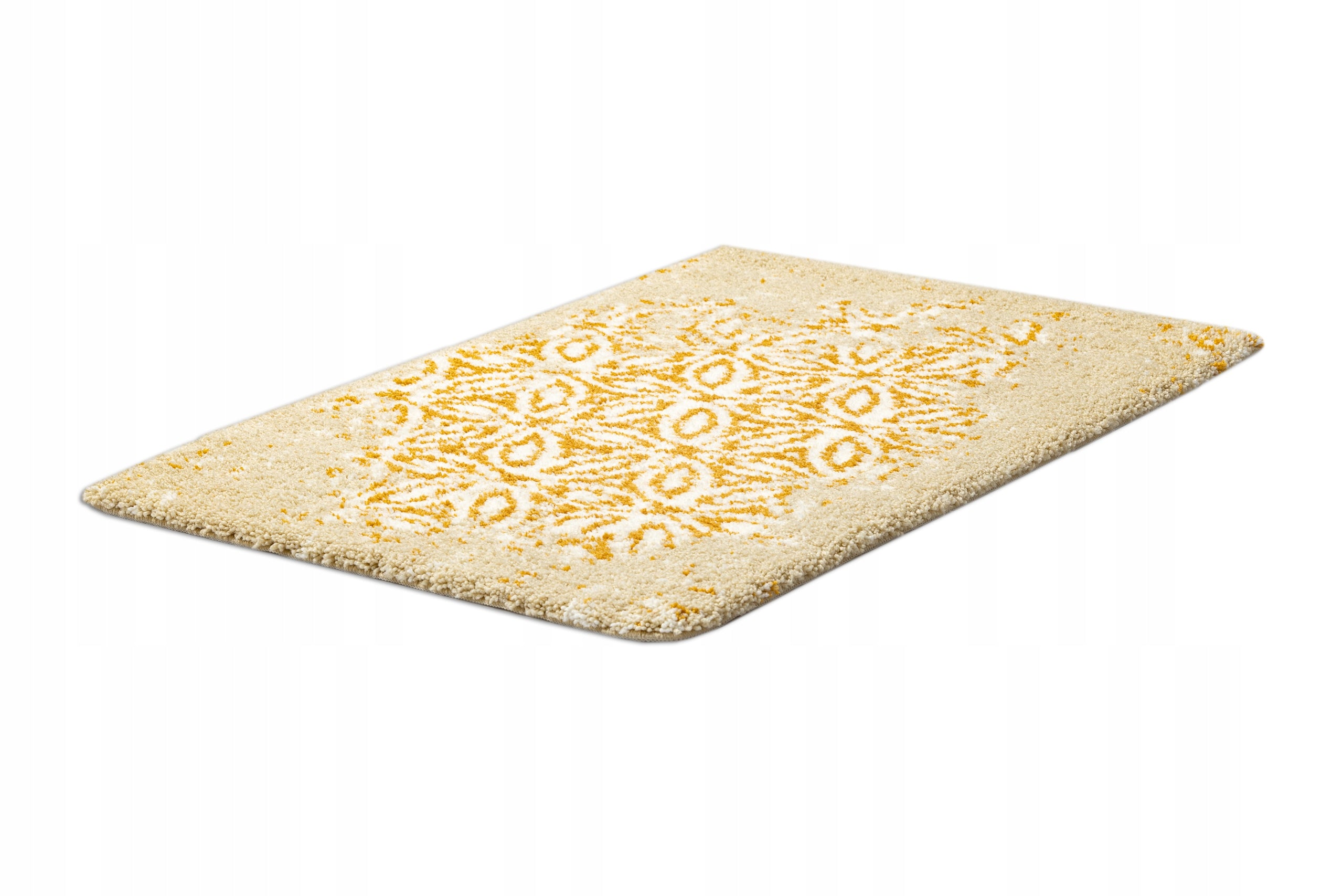 BATHROOM RUG 50x80 cm FLOWERS gold #KPL203 Additional features anti-slip