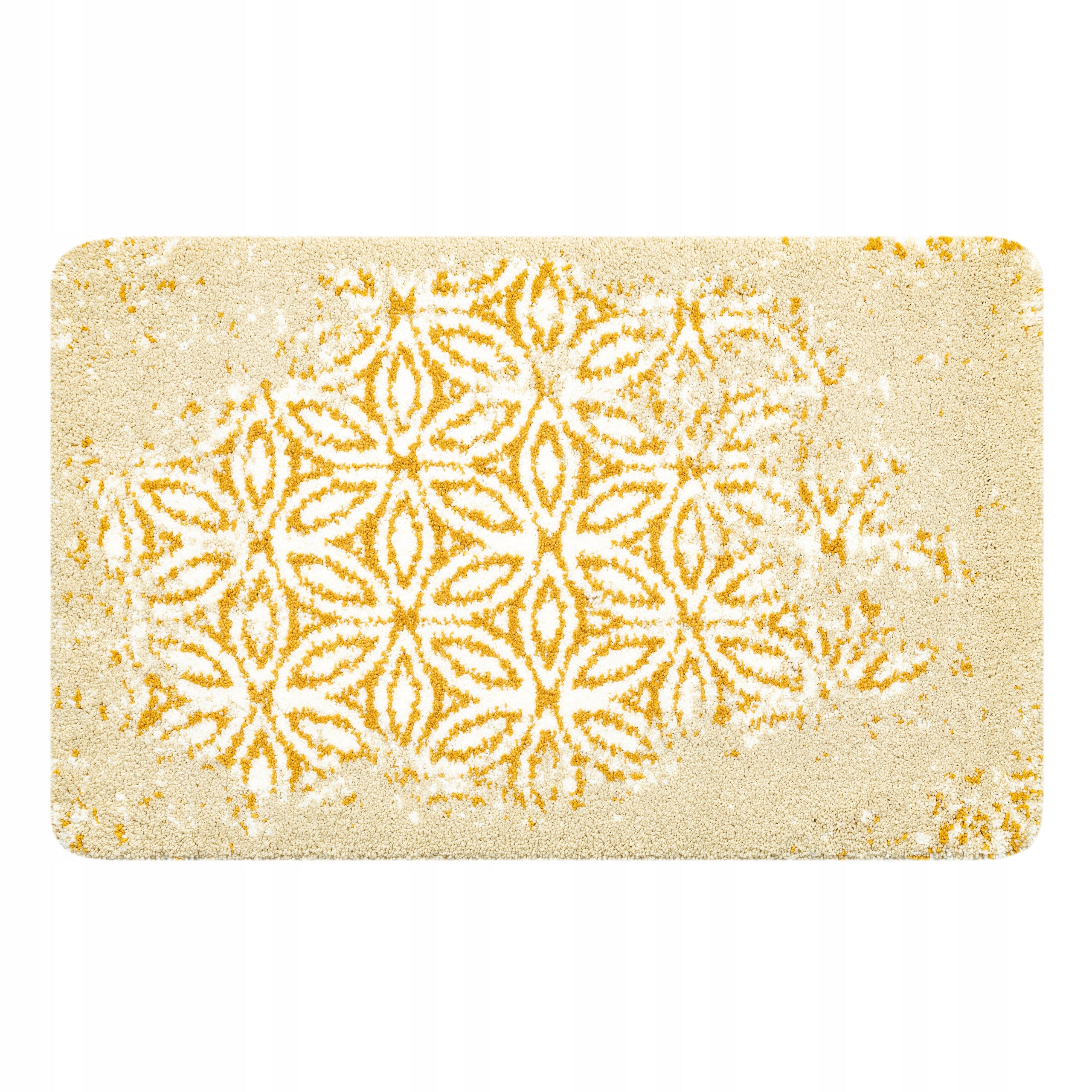 BATHROOM RUG 50x80 cm FLOWERS gold #KPL203