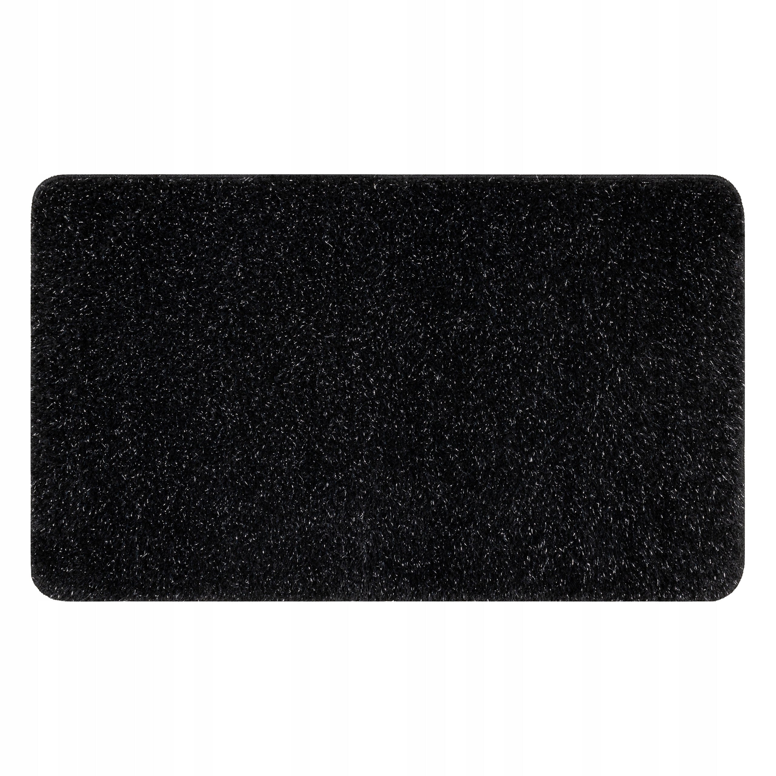 BATHROOM RUG 60x100 SMOOTH BLACK NON-SLIP SOFT #KPL232