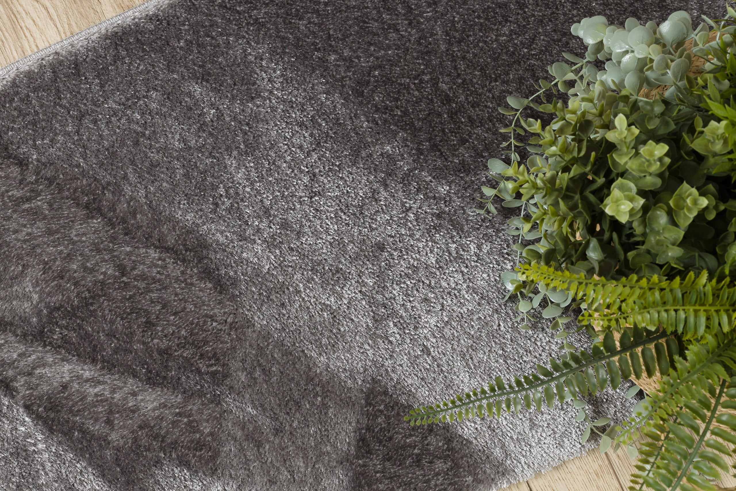 BATHROOM RUG 60x100 SMOOTH SOLID GREY ANTI-SLIP #KPL213 Shape rectangle