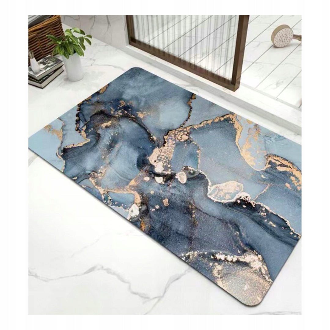 BATHROOM RUG 77X47,5 CM NON-SLIP QUICK-DRYING MAT BLUE Packaging status original