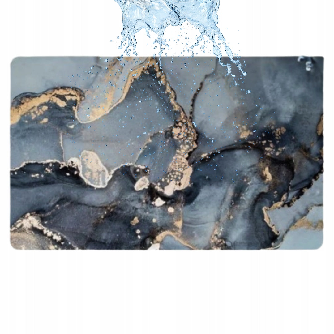 BATHROOM RUG 77X47,5 CM NON-SLIP QUICK-DRYING MAT BLUE