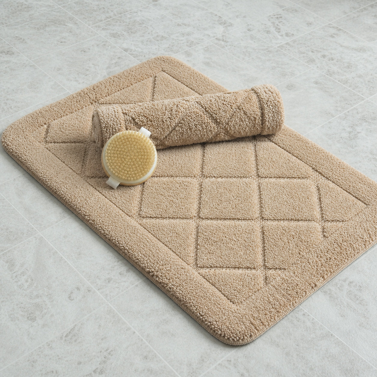 BATHROOM RUG BEIGE LARGE NON-SLIP SOFT ABSORBENT 50x80 CM Manufacturer code Dywaniki