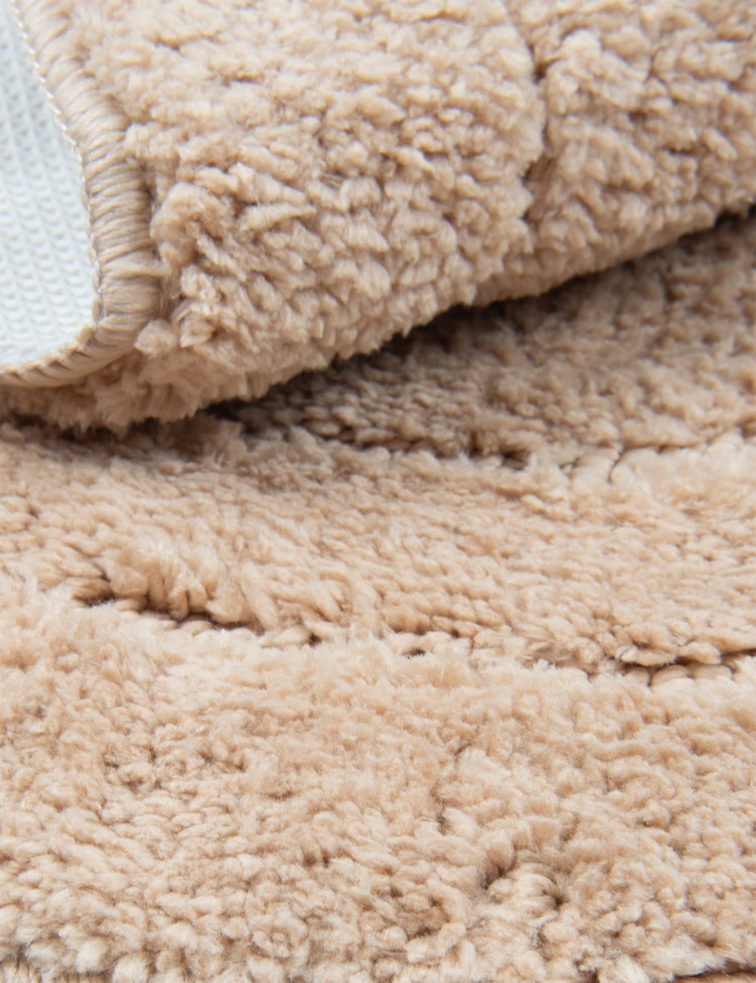 BATHROOM RUG BEIGE SOFT ABSORBENT ANTI-SLIP MAT 50x80CM Length 80 cm