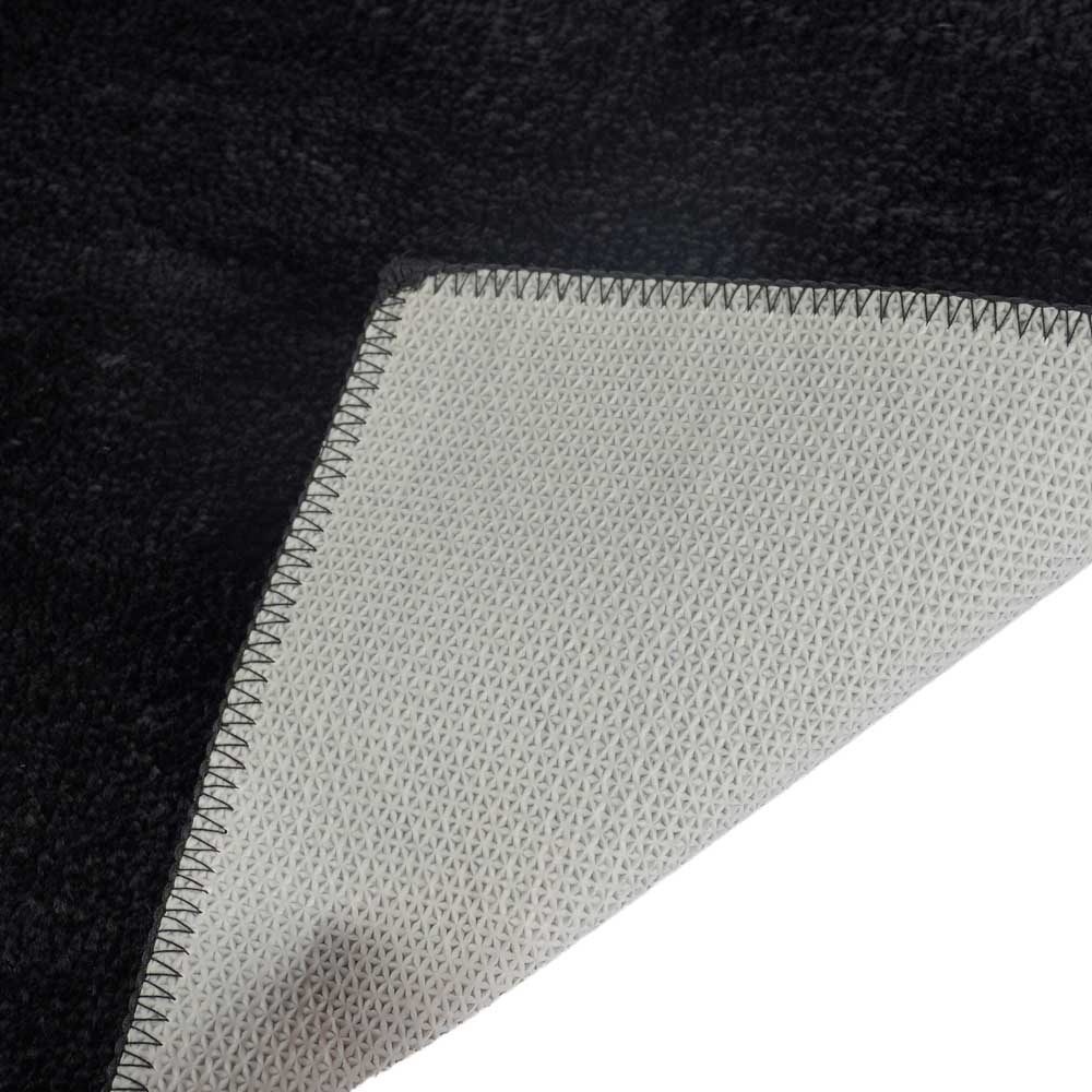 BATHROOM RUG BLACK 60x40 NON-SLIP ABSORBENT MICROFIBER SOFT Thickness 15 mm