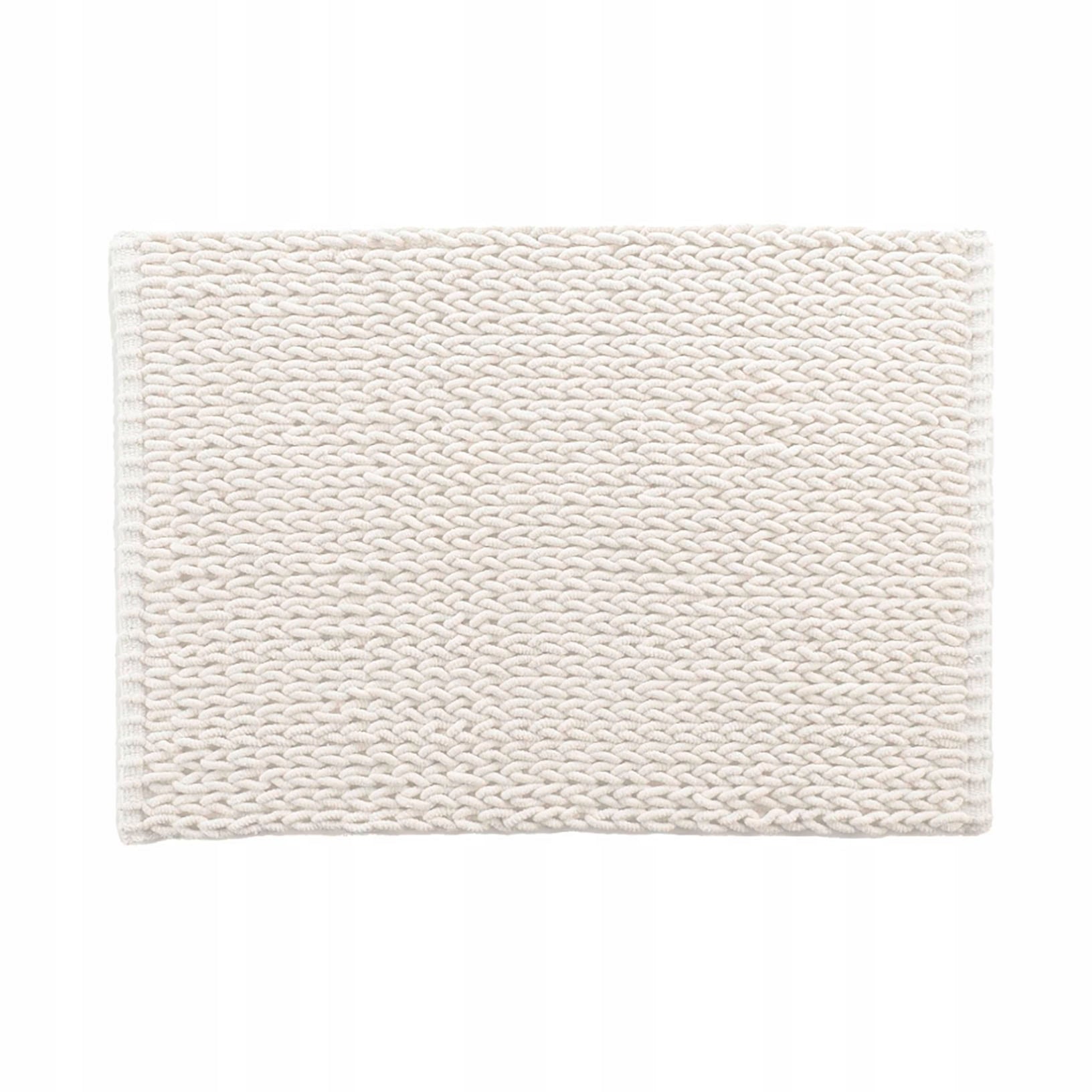 BATHROOM RUG BRAIDED POLYESTER 50 X 80 CM BEIGE