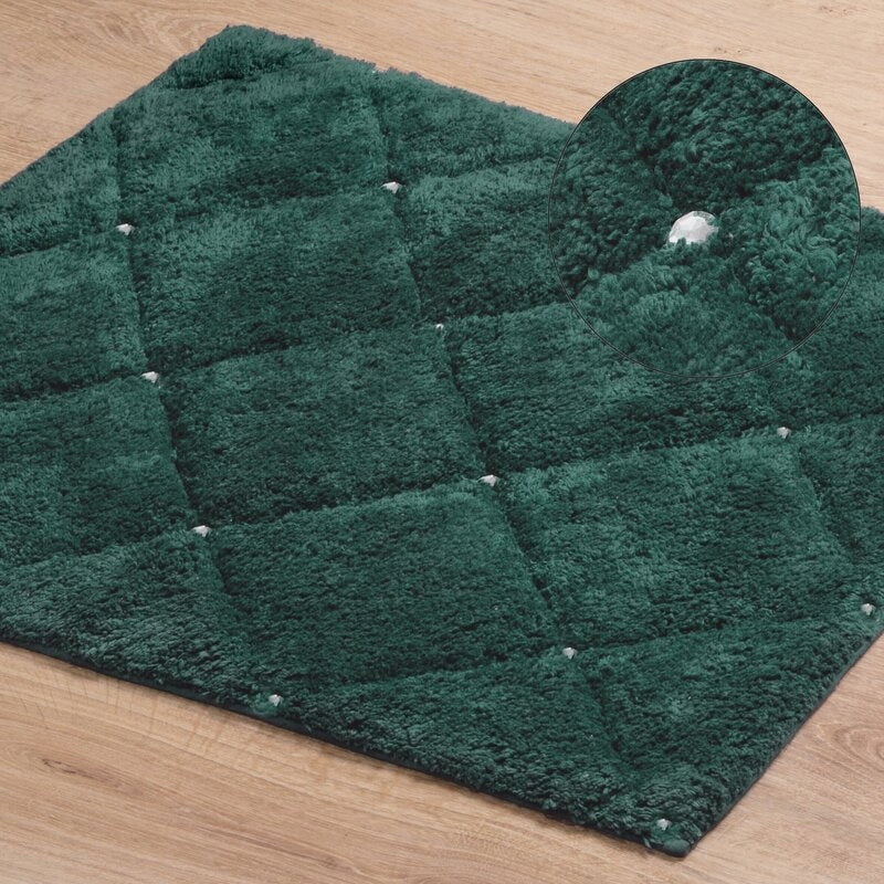 BATHROOM RUG CHIC2 GEOMETRIC PATTERN 50X70 DARK GREEN Length 70 cm
