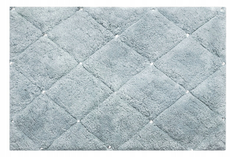 BATHROOM RUG CHIC2 GEOMETRIC PATTERN 60X90 SILVER