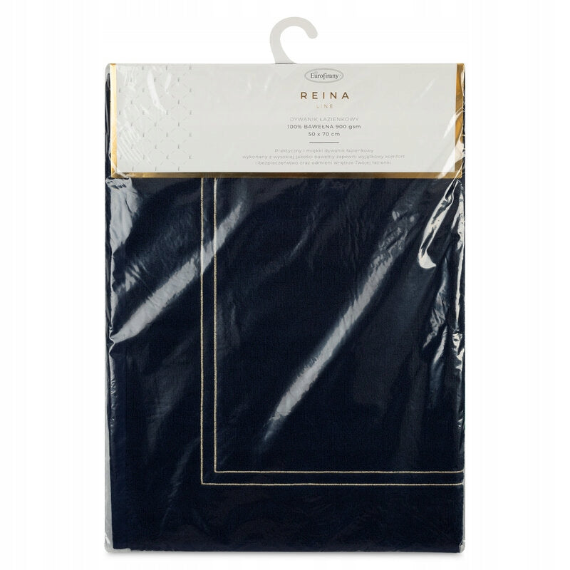 BATHROOM RUG COTTON OLIVIA 50X70 NAVY BLUE Length 70 cm