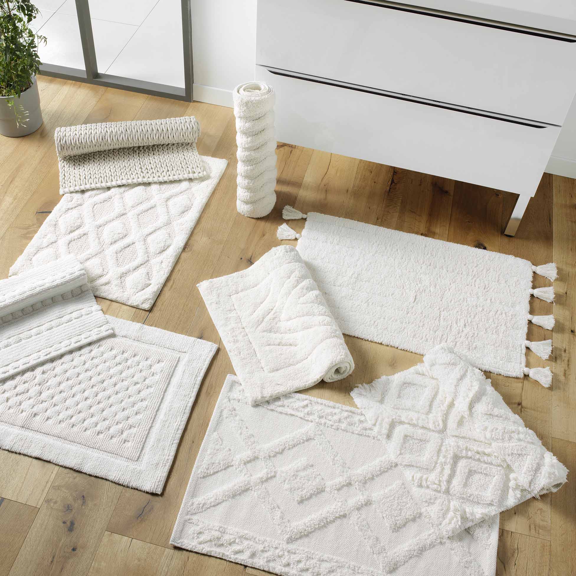 BATHROOM RUG COTTON TOILET MAT 100% 50X80CM GLADIS Brand Douceur d'intérieur