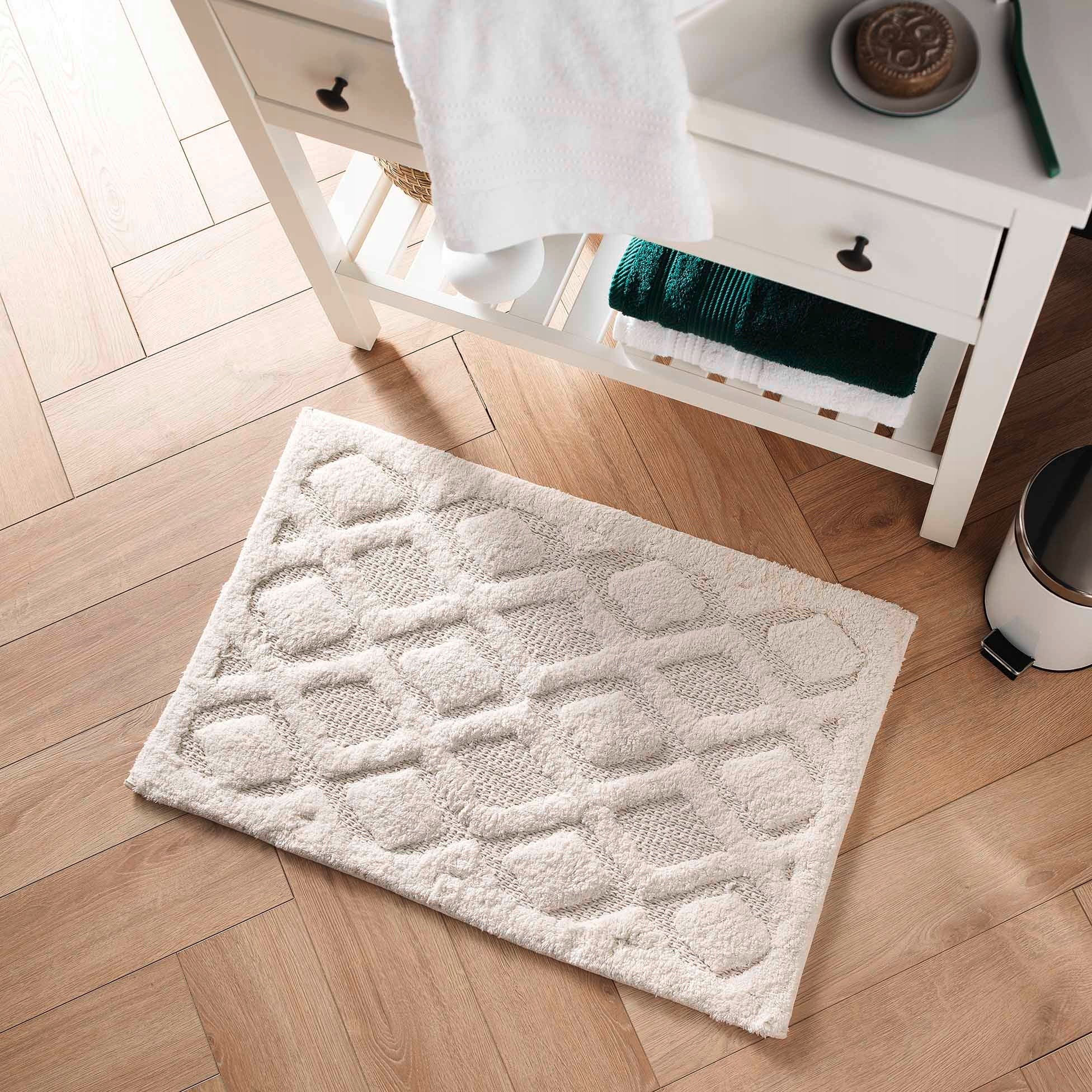 BATHROOM RUG COTTON TOILET MAT 100% 50X80CM NEMESIS Product width 50 cm