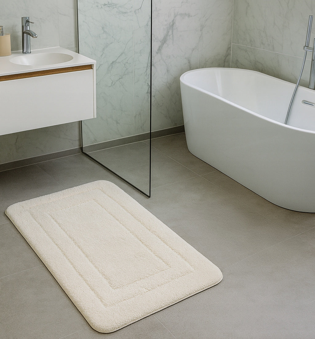 BATHROOM RUG CREAM BATHROOM RUGS SOFT NON-SLIP 50x80 EAN (GTIN) 5908285268458