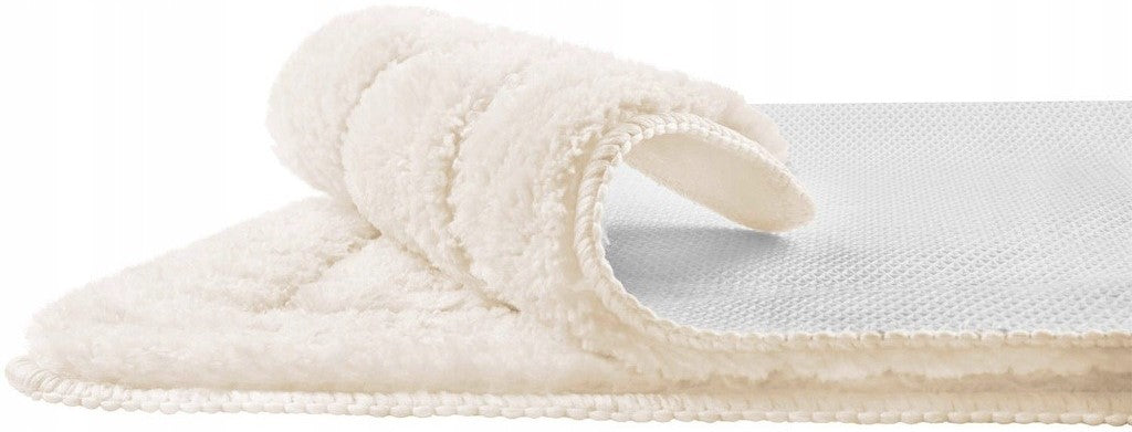 BATHROOM RUG CREAM BATHROOM RUGS SOFT NON-SLIP 50x80 Manufacturer code DYWANIK AKOR 1CZ. ECRU