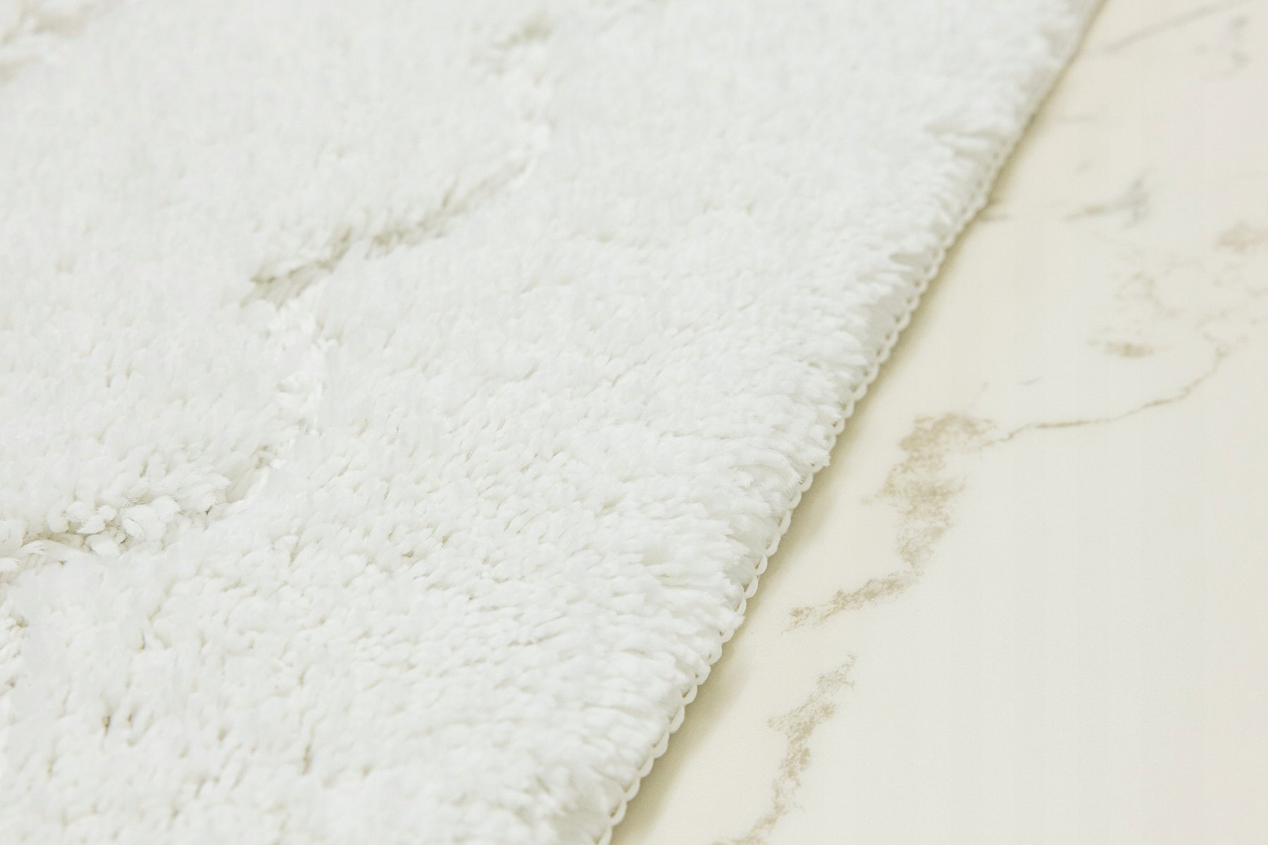 BATHROOM RUG FOR TOILET NON-SLIP WHITE THICK SOFT CLAM 50x80 cm Shape rectangle