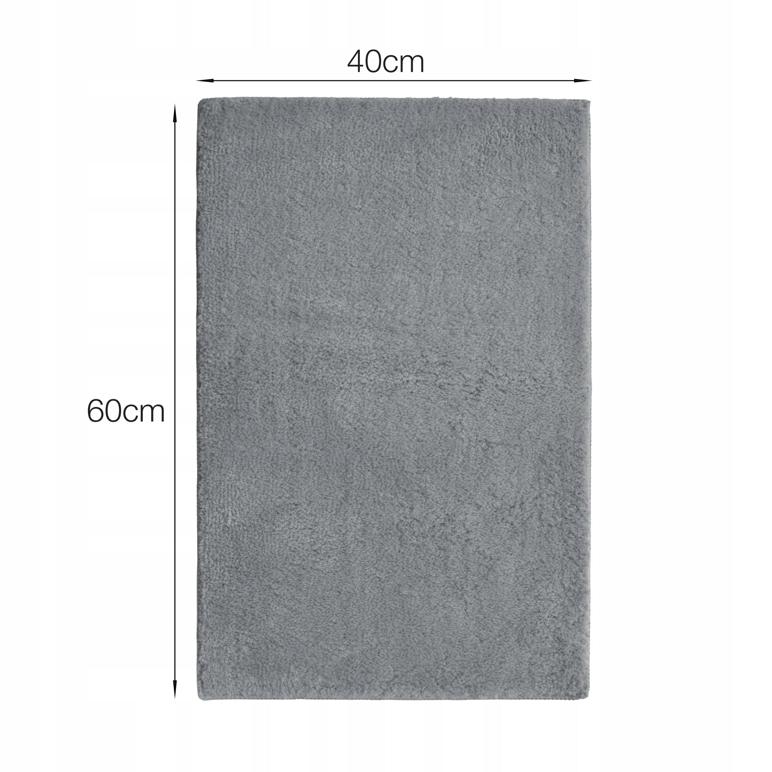 BATHROOM RUG GREY 60x40 SOFT NON-SLIP ABSORBENT MICROFIBER Brand Rodeno