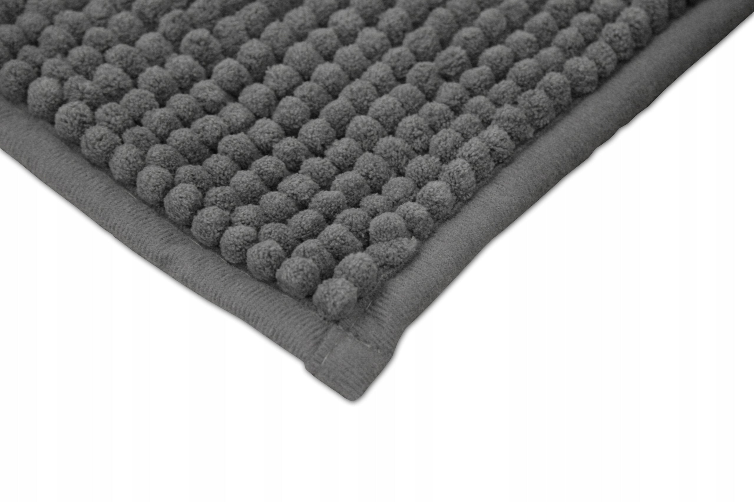 BATHROOM RUG GREY ABSORBENT ANTI-SLIP SOFT 40x60CM PERNILLE Manufacturer code 10DYWPARGRA40