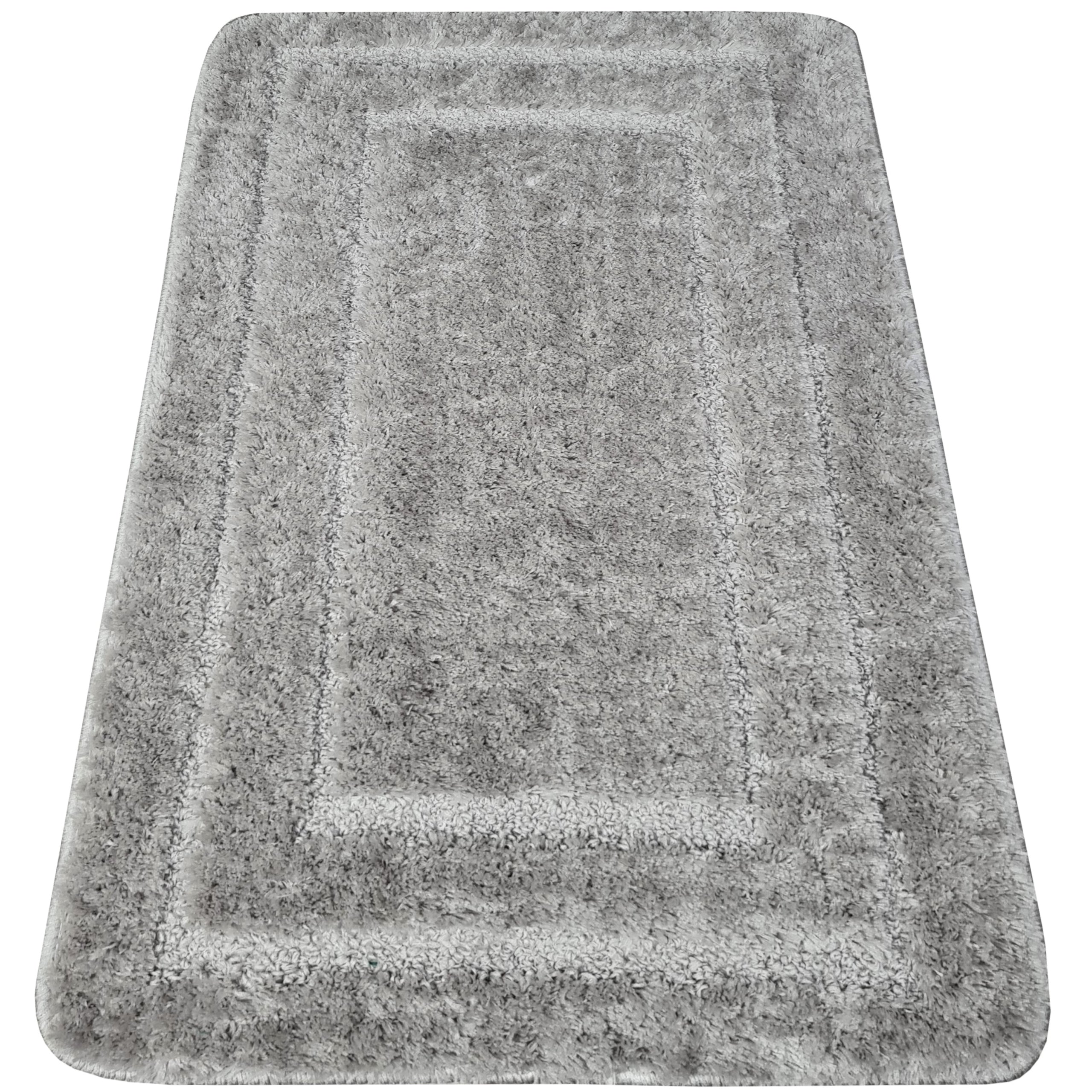 BATHROOM RUG GREY BATHROOM SET 2 PART ELEGANT SOFT 50X80 Length 80 cm