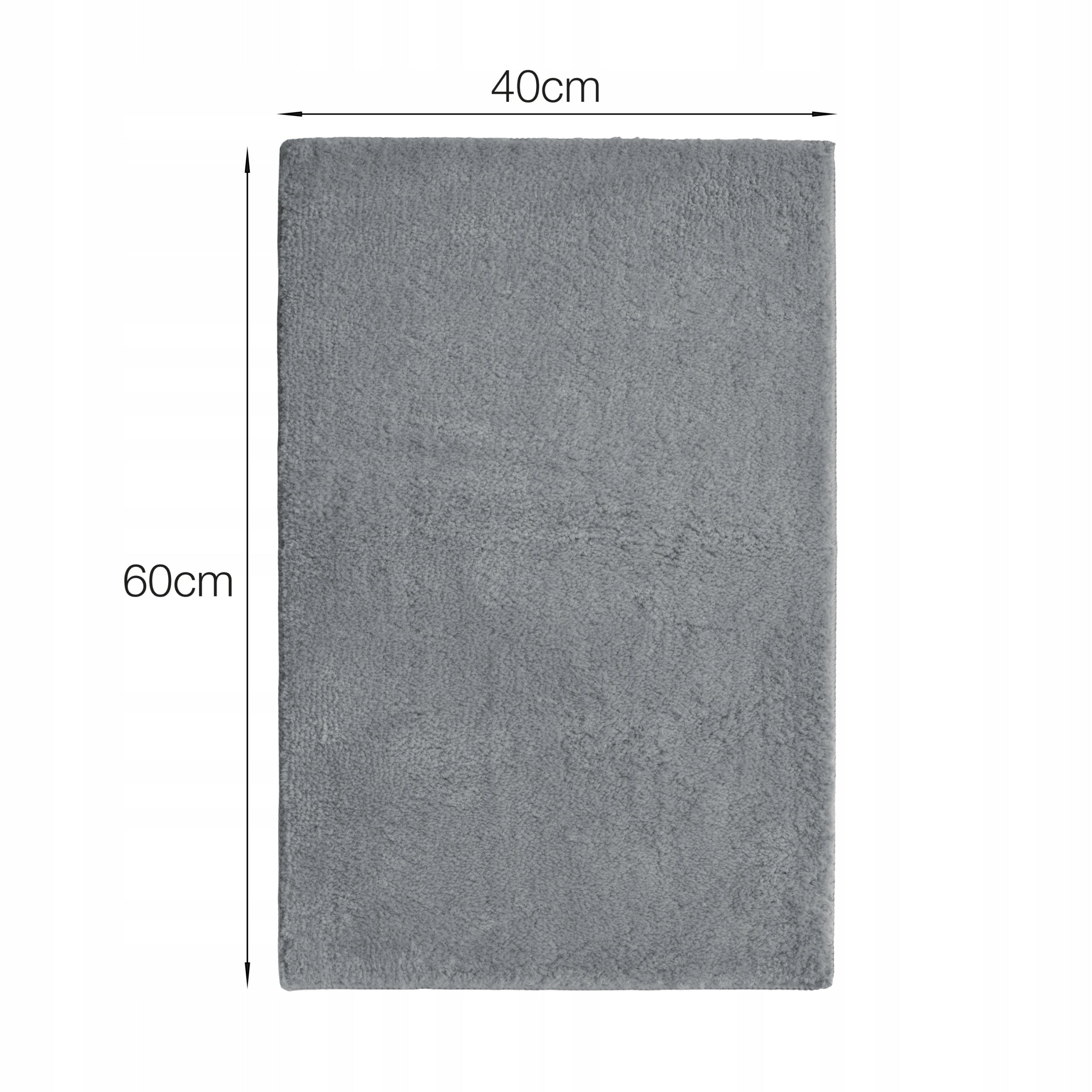 BATHROOM RUG MICROFIBER 40x60 GREY NON-SLIP SOFT MAT Brand Sepio
