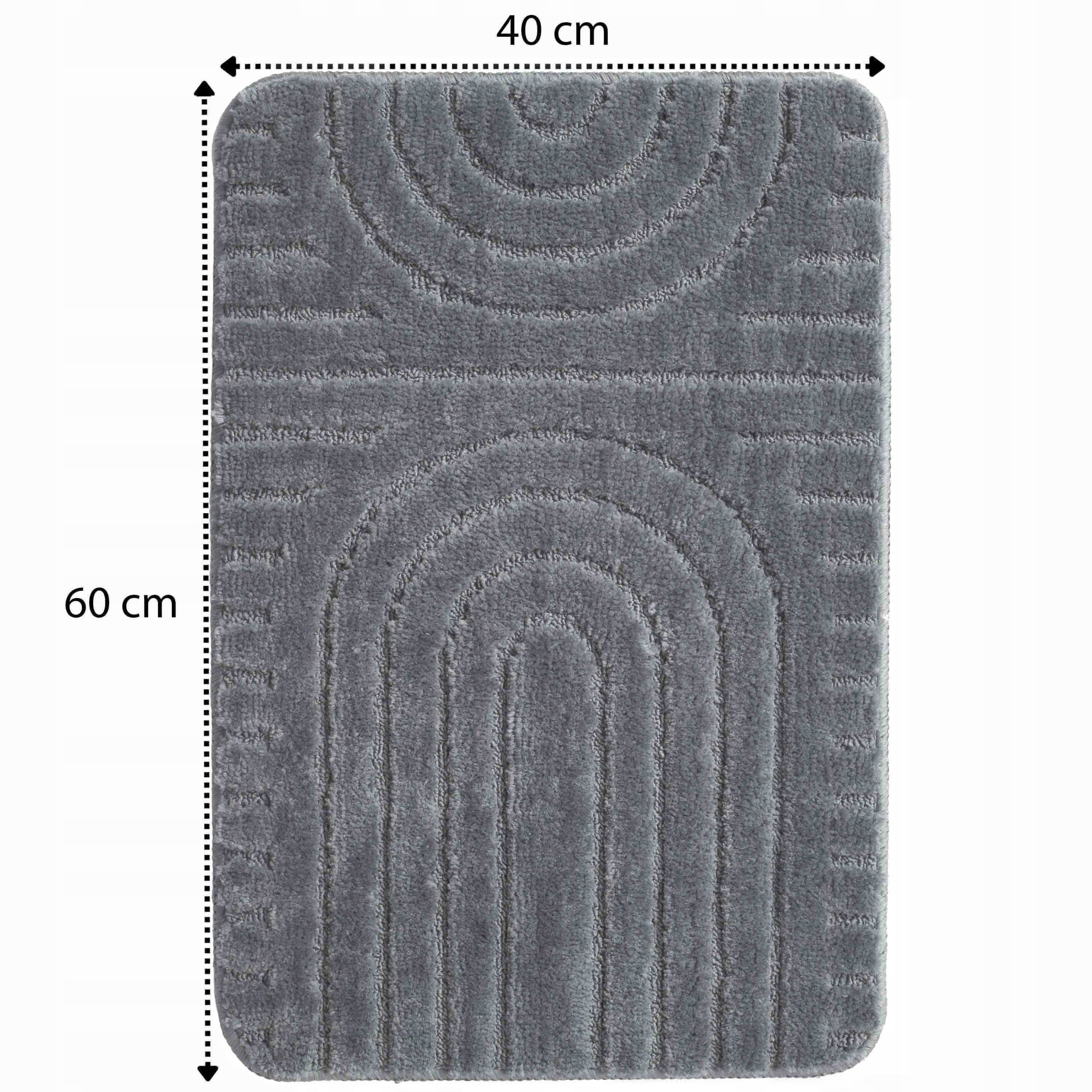 BATHROOM RUG MICROFIBER 40x60 GREY NON-SLIP THICK 1600 g/m2 Brand Sepio