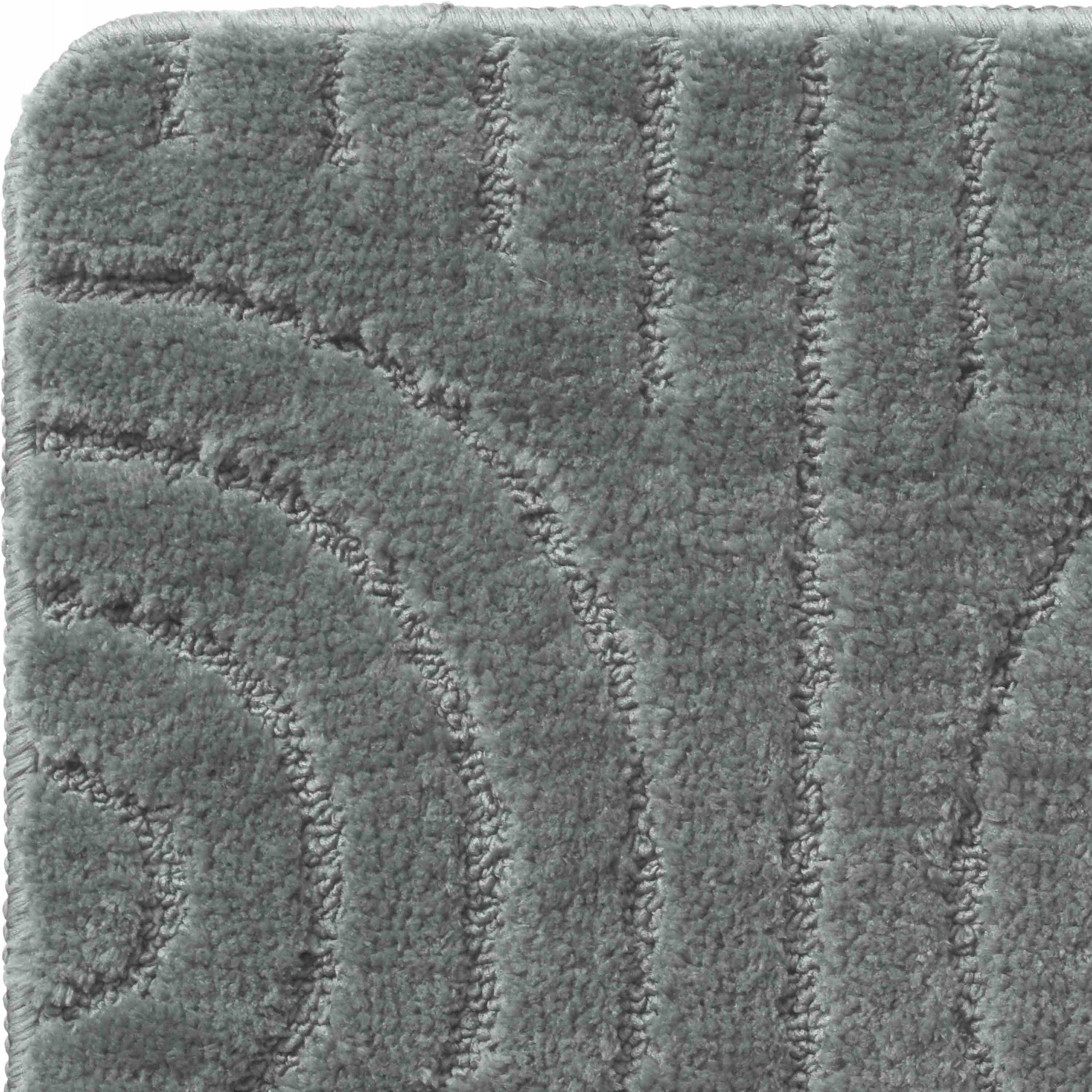 BATHROOM RUG MICROFIBER 40x60 GREY NON-SLIP THICK 1600 g/m2 Length 40 cm