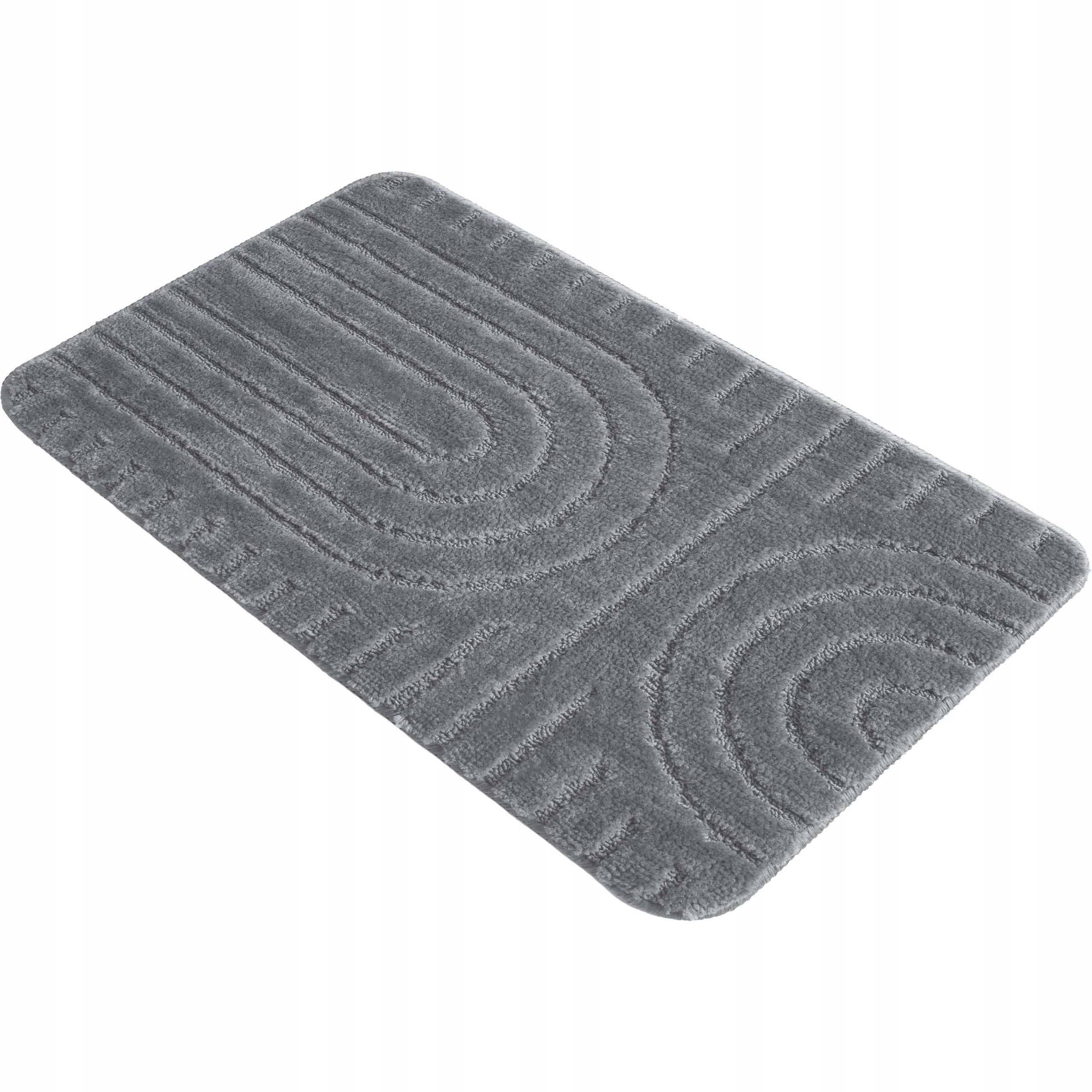 BATHROOM RUG MICROFIBER 40x60 GREY NON-SLIP THICK 1600 g/m2