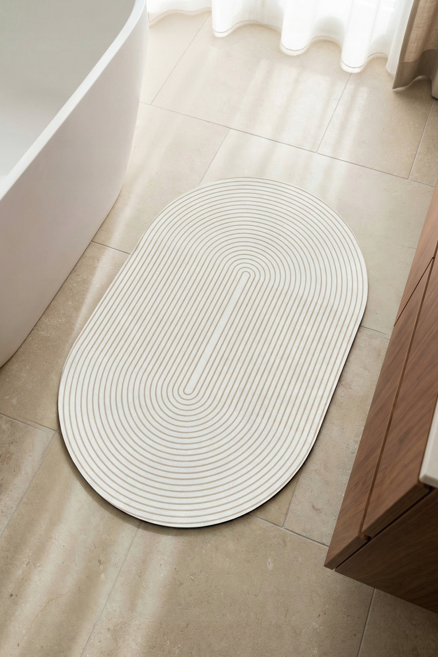 BATHROOM RUG NON-SLIP 50x80 THICK ABSORBENT GOLD Length 50 cm