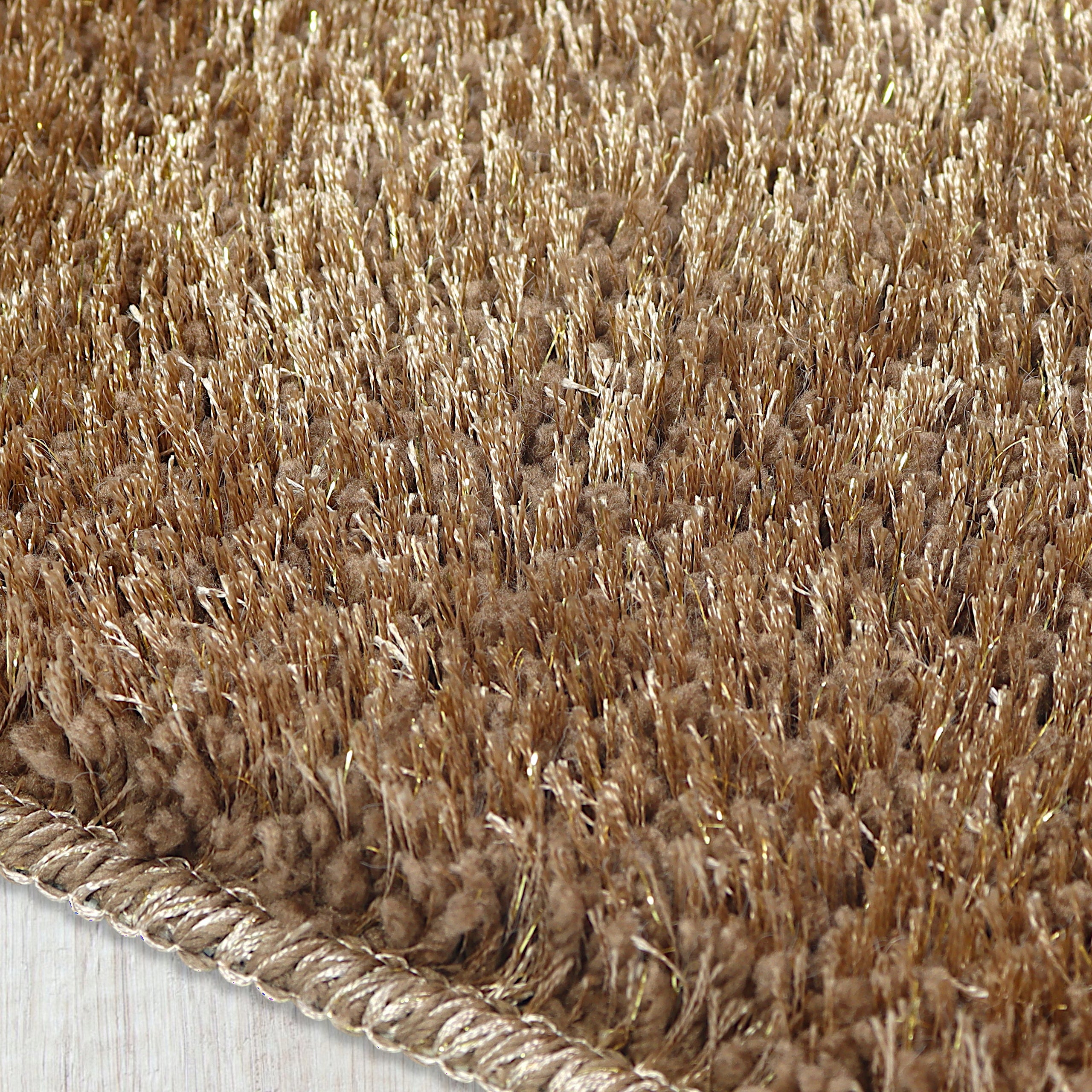 BATHROOM RUG NON-SLIP BROWN 40X60 THICK SOFT GLOSSY Product width 40 cm