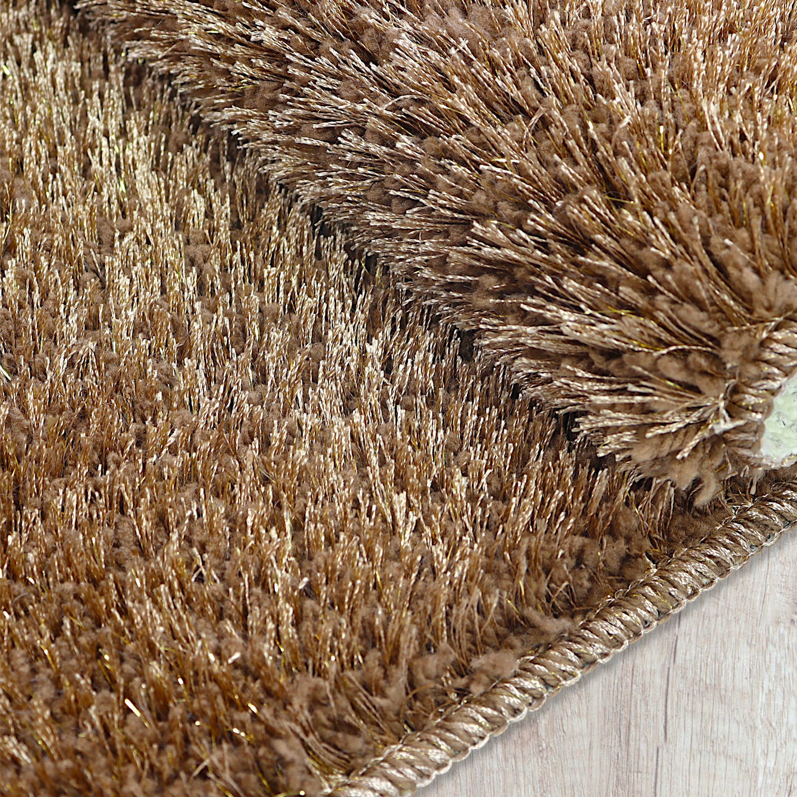 BATHROOM RUG NON-SLIP BROWN 40X60 THICK SOFT GLOSSY Thickness 25 mm