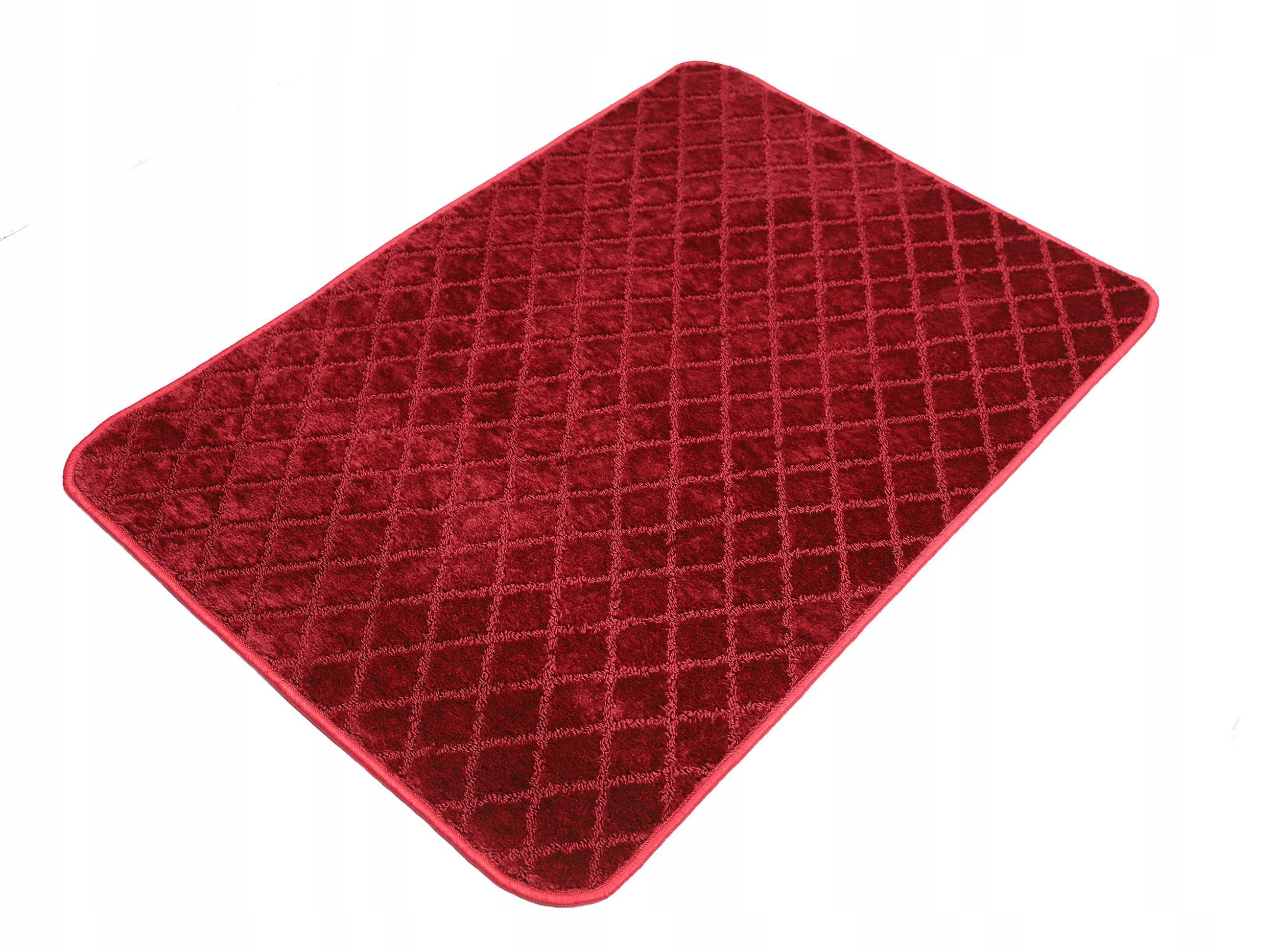BATHROOM RUG NON-SLIP CUT ELEGANT BURGUNDY 80X120 cm Brand ELSIMONE CARPET